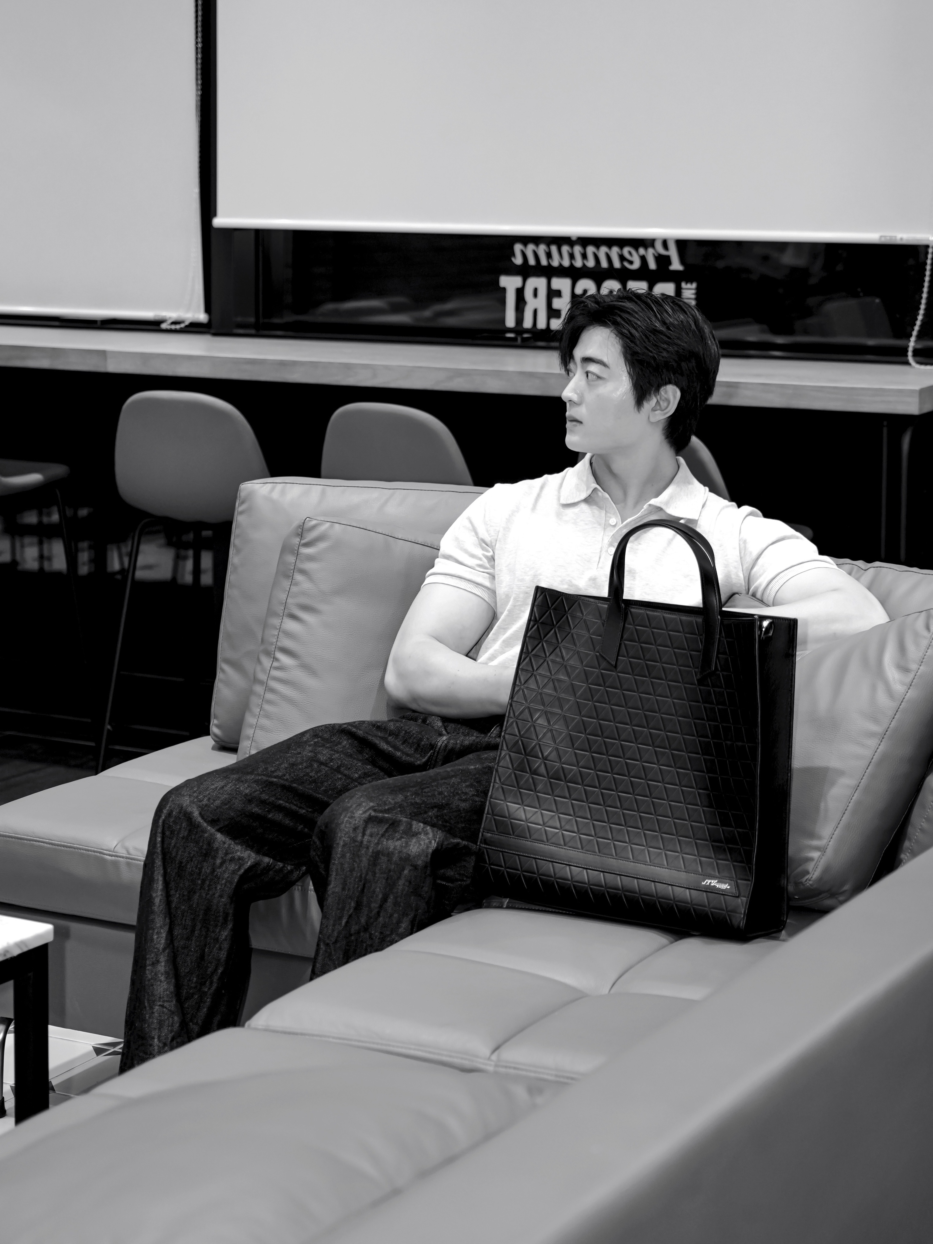 Kinchi Grainy - 547 (a) Black 착용 스타일 - 3