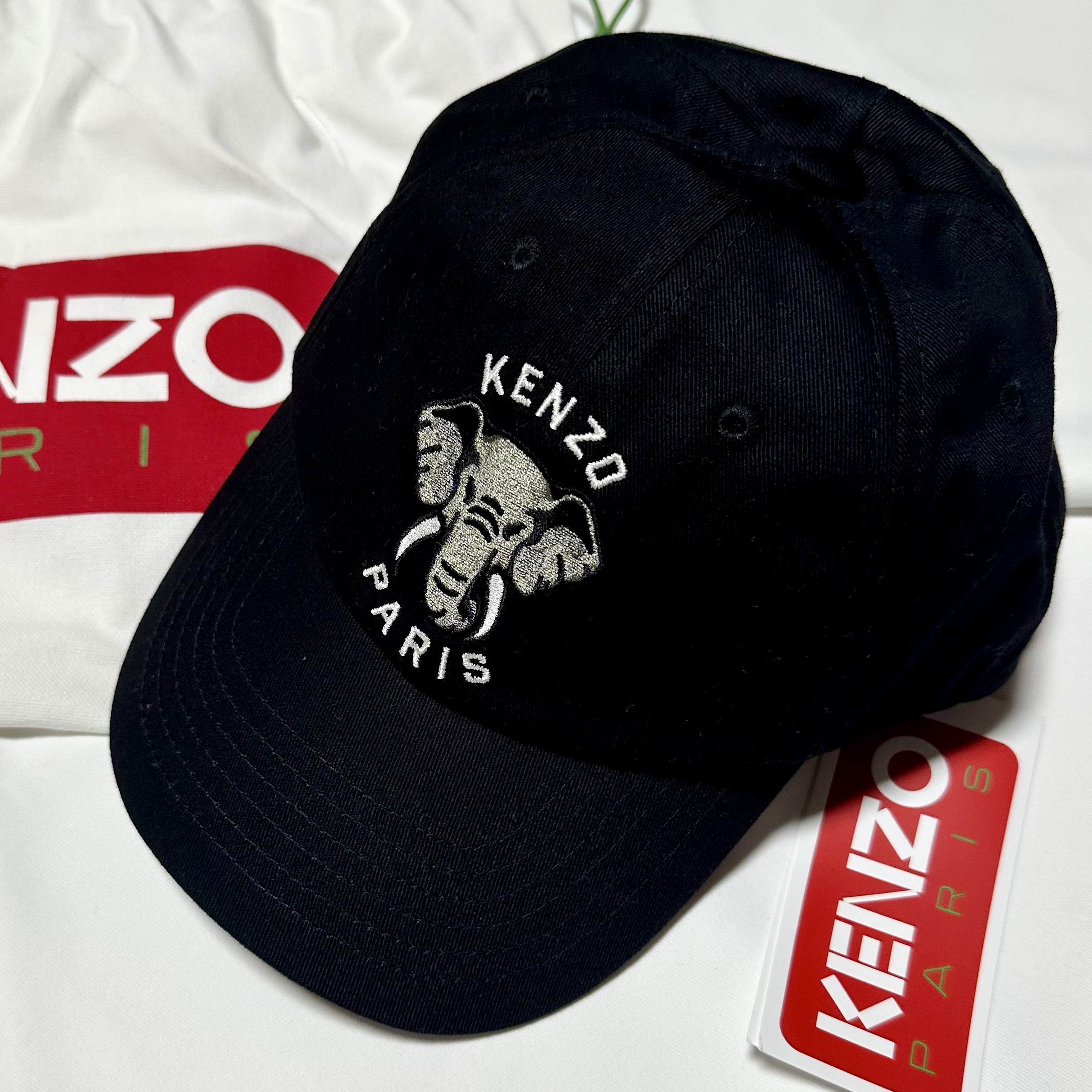Kenzo Varsity Cotton Cap Black 착용 스타일