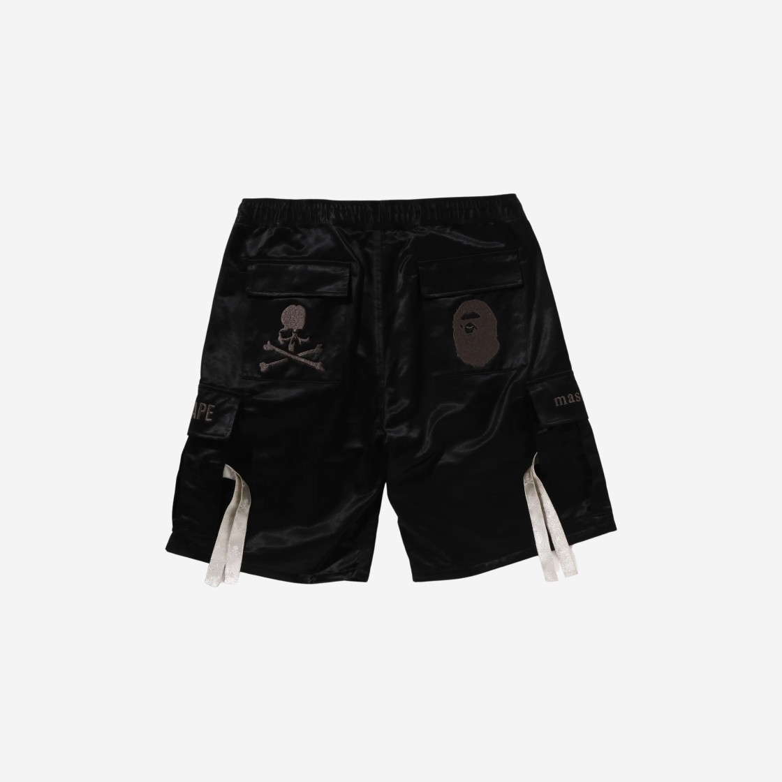 BAPE x Mastermind Satin Shorts Black 상세 이미지 2