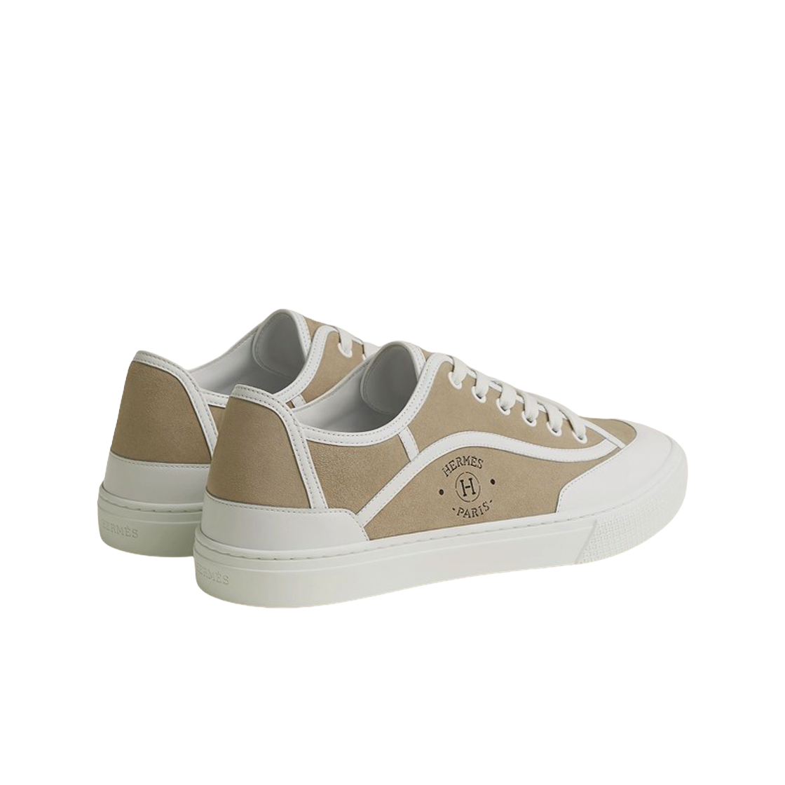 에르메스 겟 스니커즈 스웨이드 고트스킨 카프스킨 & 베쥬 에스키스 블랑(Hermes Get Sneakers Suede Goatskin Calfskin & Beige Esquisse Blanc) - 3