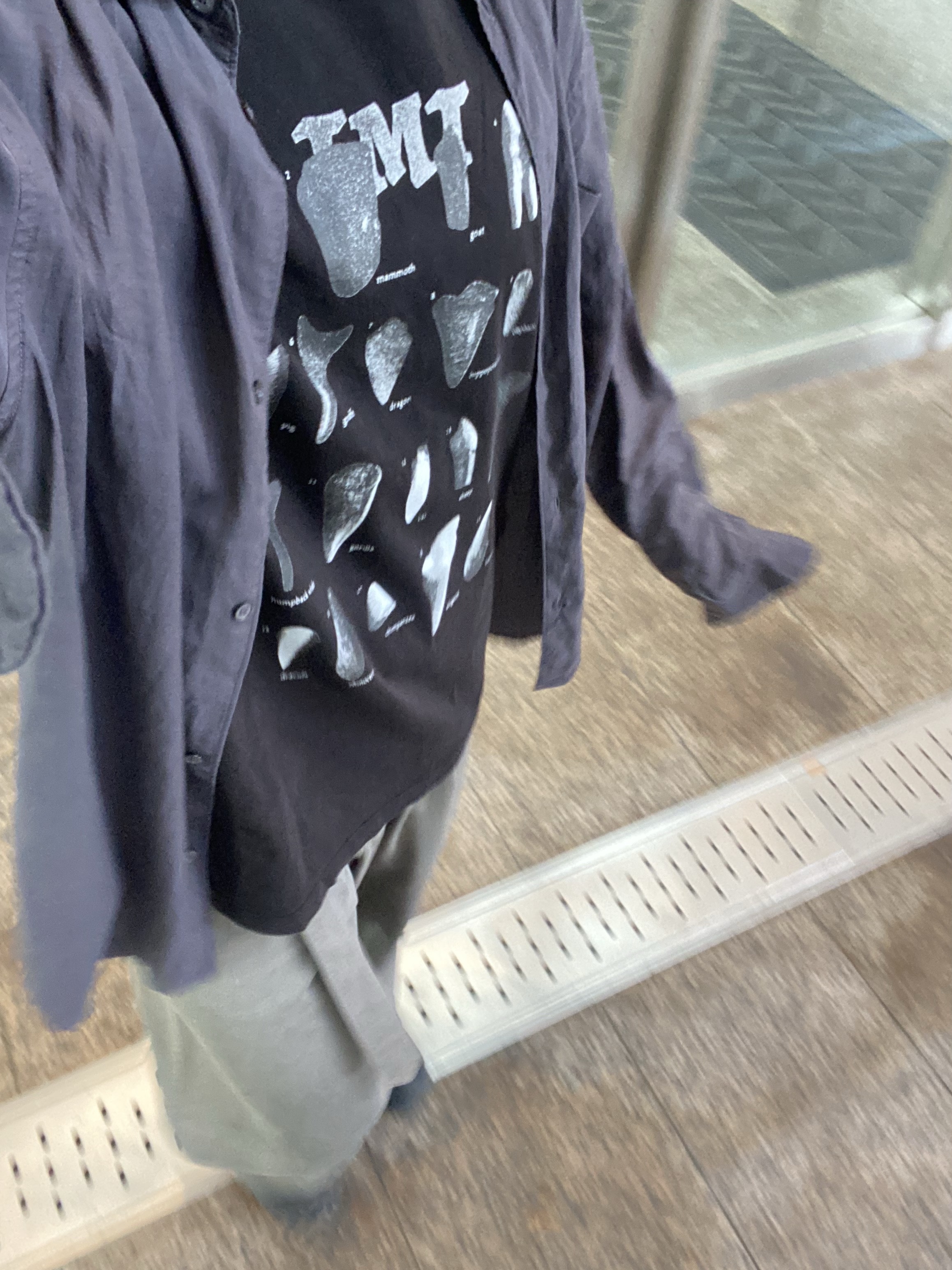 Polyteru Tenco Loosed Shirt 2.0 Dyed Purple Gray, Nike Air Force 1 '07 Low Triple Black 착용 스타일 - 1