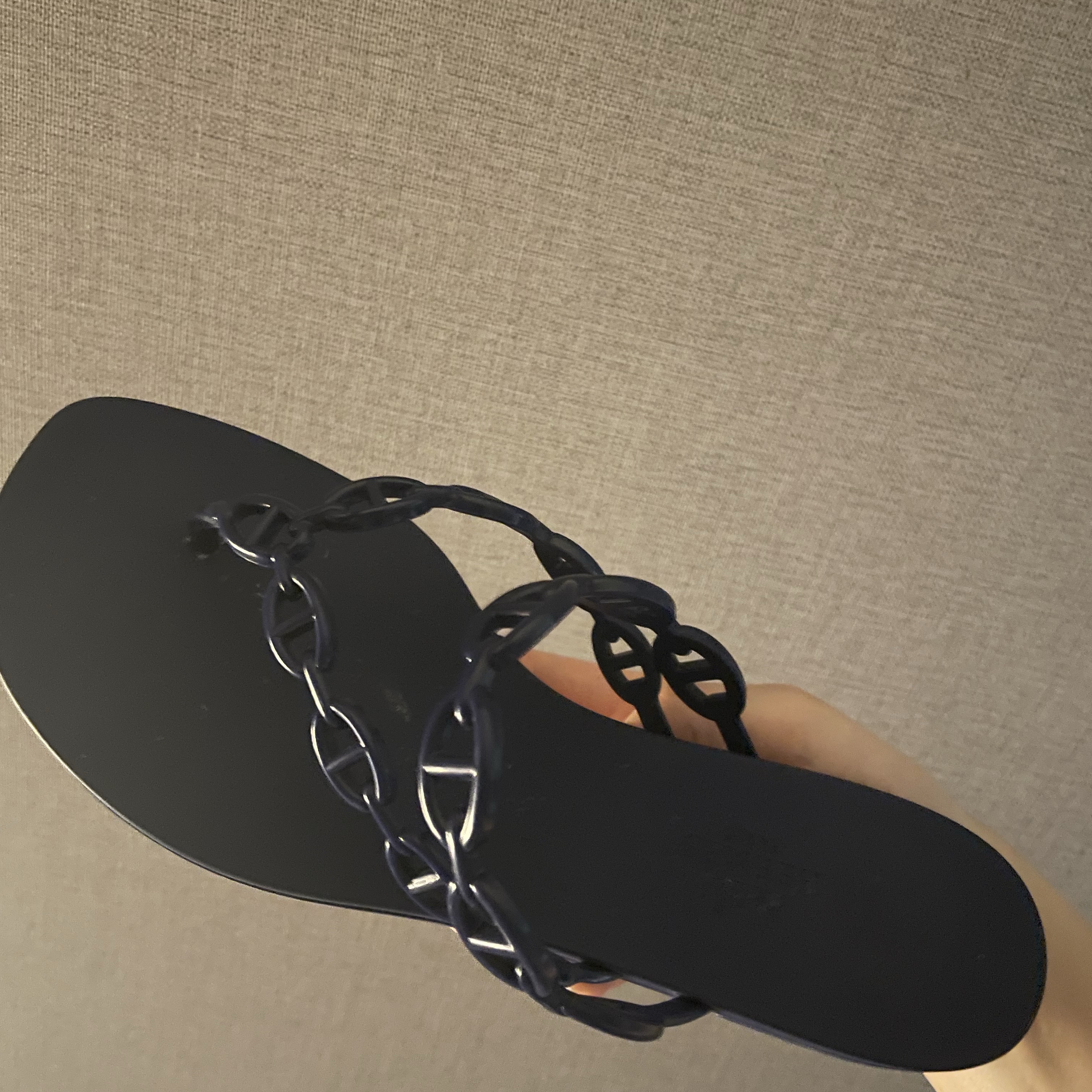 (W) Hermes Island Sandal & Violet Iris 착용 스타일