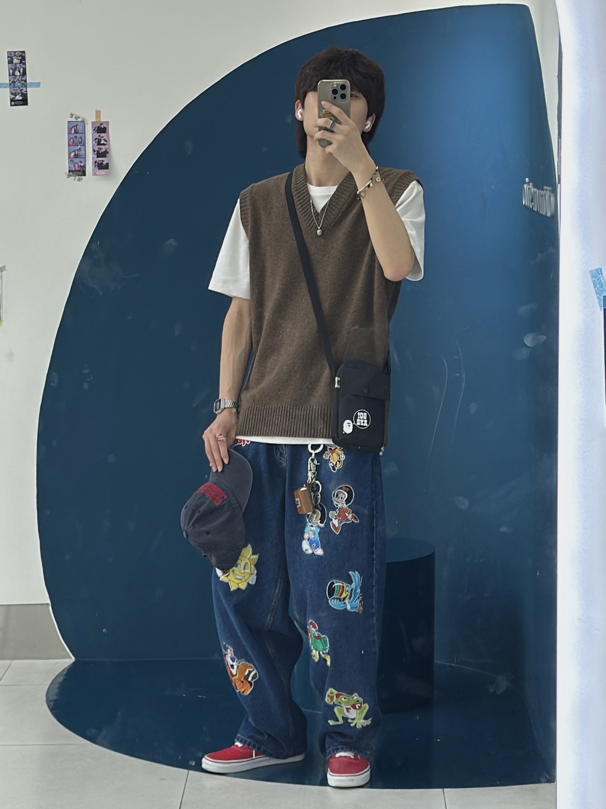 Nike x Comme des Garcons Homme Plus Air Pegasus 2005 Black, True Religion x ONEITA Sober Rally Championship T-Shirt Ivory 착용 스타일 - 4