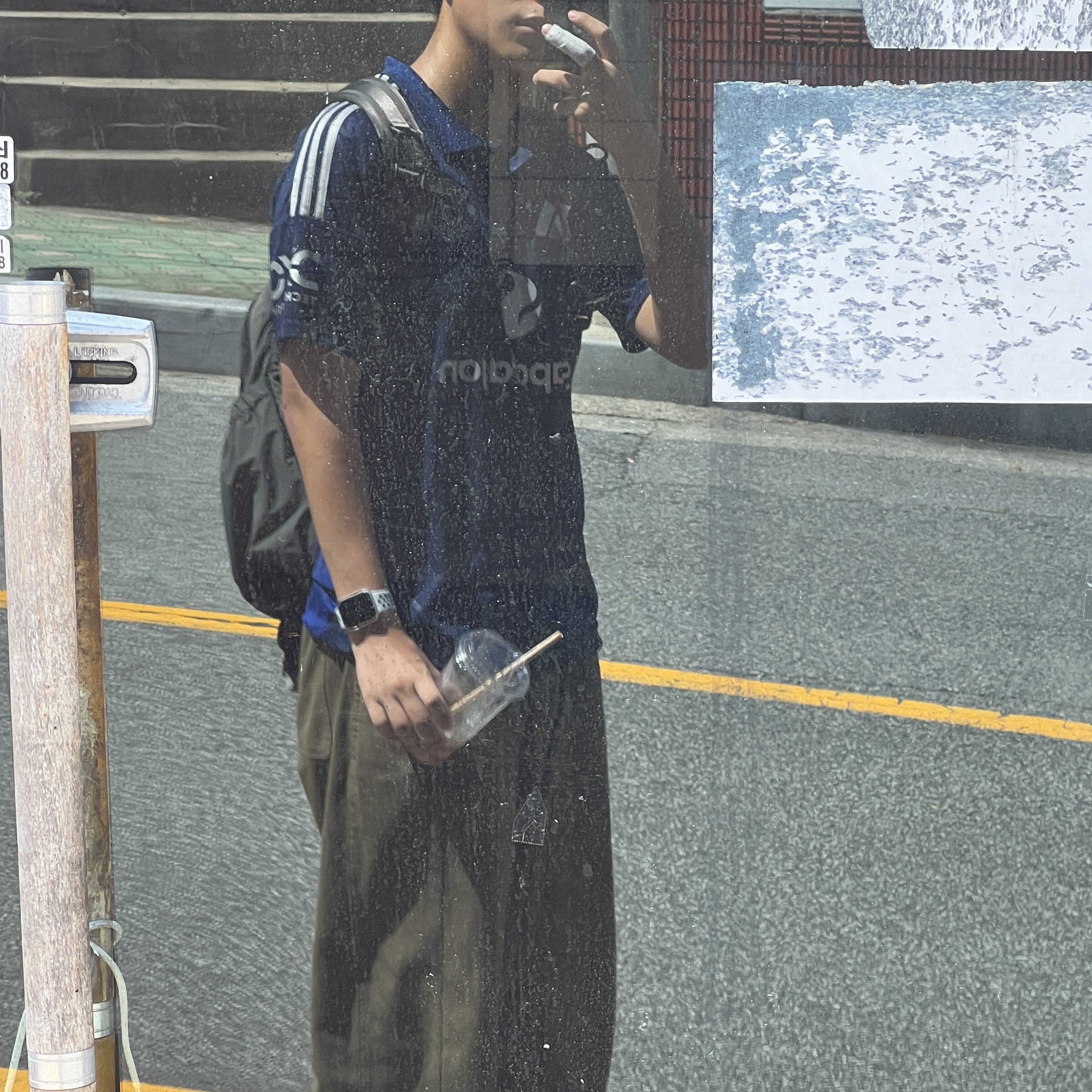 Adidas Manchester United 2024/25 Away Jersey Night Indigo - KR Sizing (Non Marking Ver.) 착용 스타일