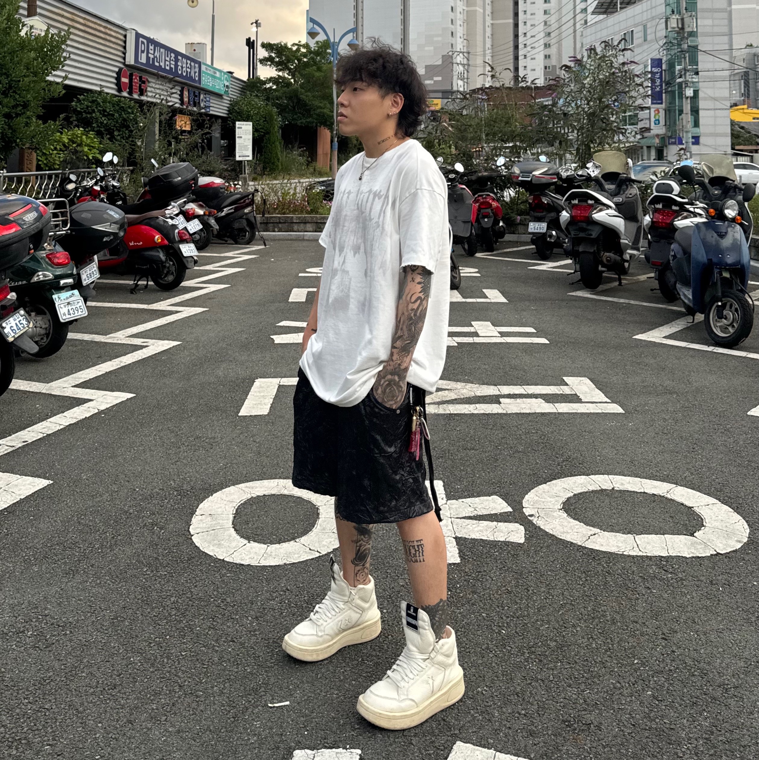 Converse x Drkshdw Turbowpn Egret 착용 스타일 - 3