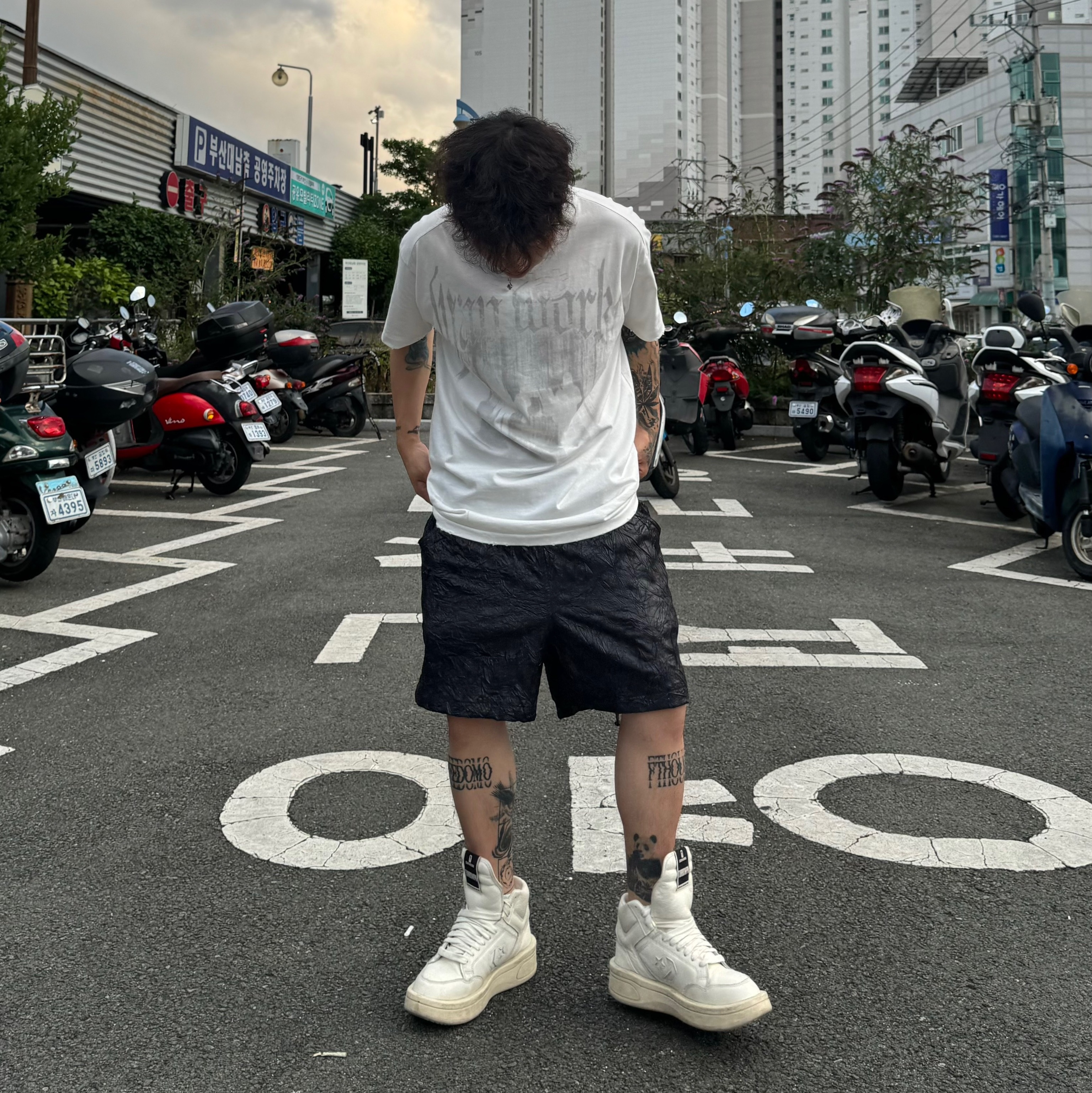 Converse x Drkshdw Turbowpn Egret 착용 스타일 - 1