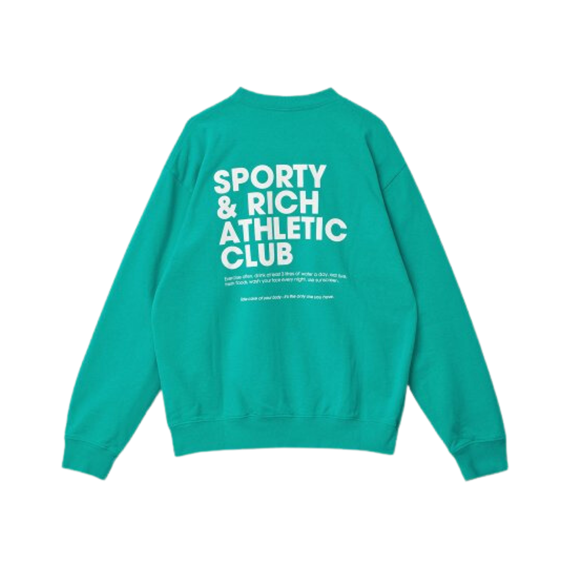 Sporty & Rich Exercise Often Crewneck Turquoise White 상세 이미지 1