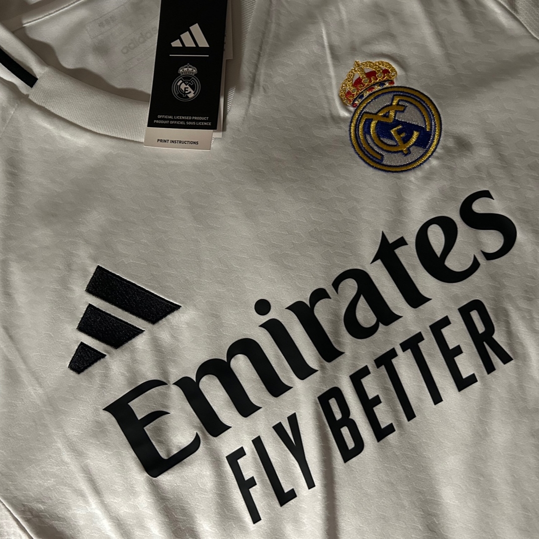 Adidas Real Madrid 2024/25 Home Jersey White - KR Sizing (Non Marking Ver.) 착용 스타일