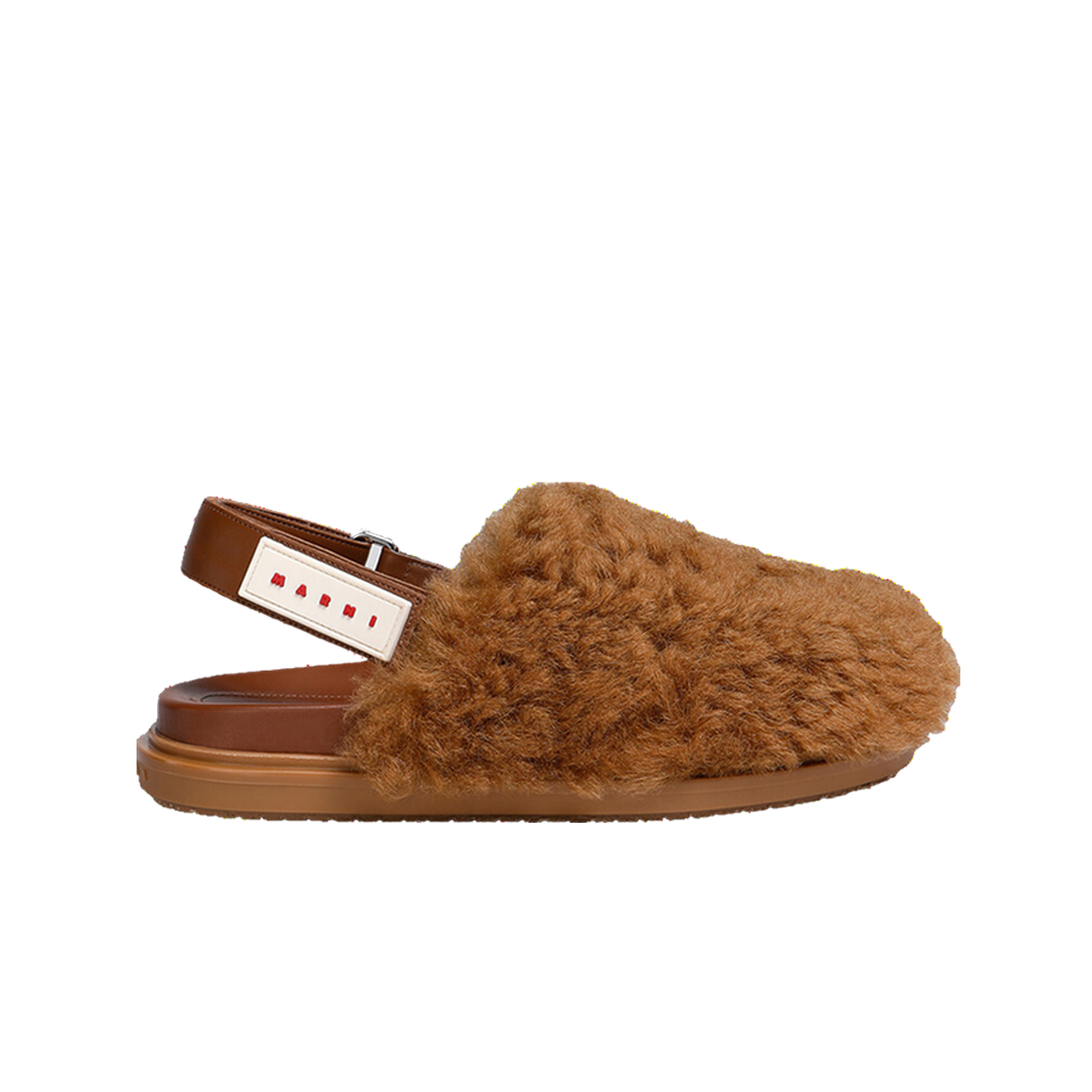 (W) 마르니 셔링 퍼스벳 사보 카라멜((W) Marni Shearling Fussbett Sabot Caramel)