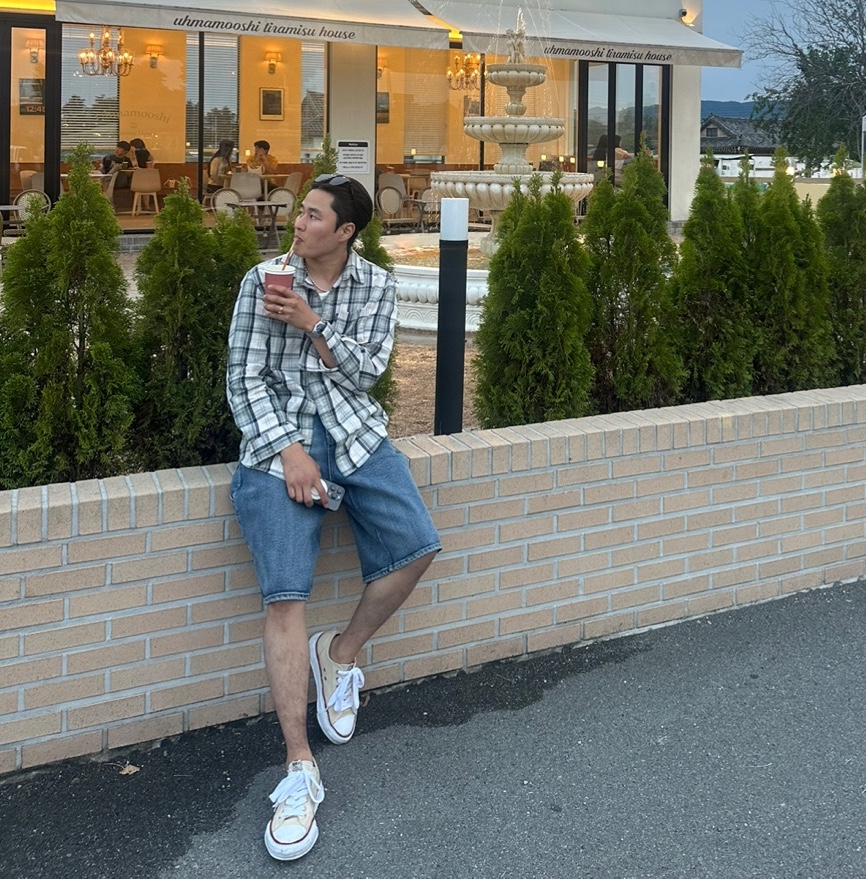 Maison Mihara Yasuhiro Peterson OG Sole Canvas Low-top Sneakers Natural 착용 스타일 - 2