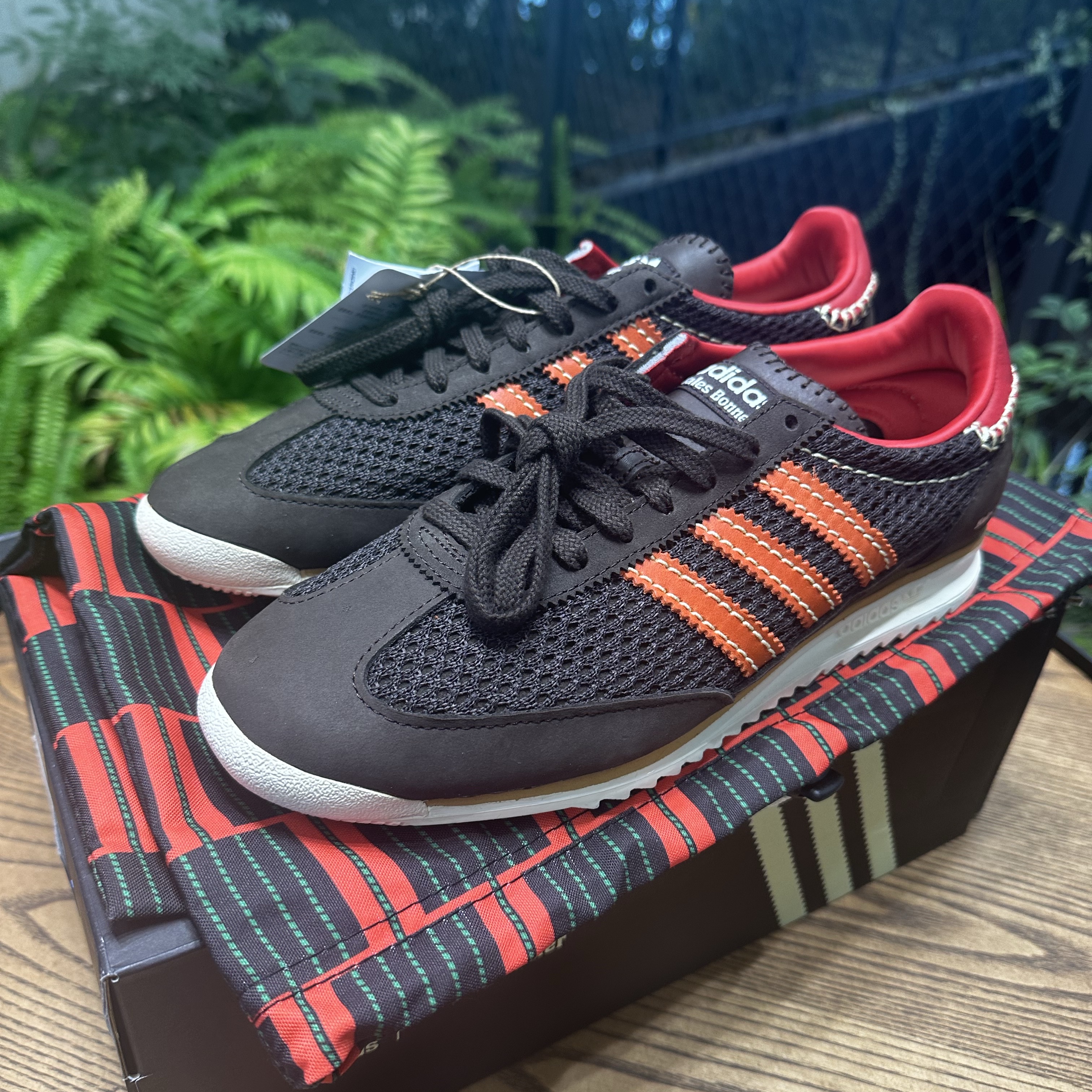 Adidas x Wales Bonner SL 72 Knit Brown 착용 스타일 - 1