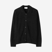 Customellow Chenille Collar Cardigan Black