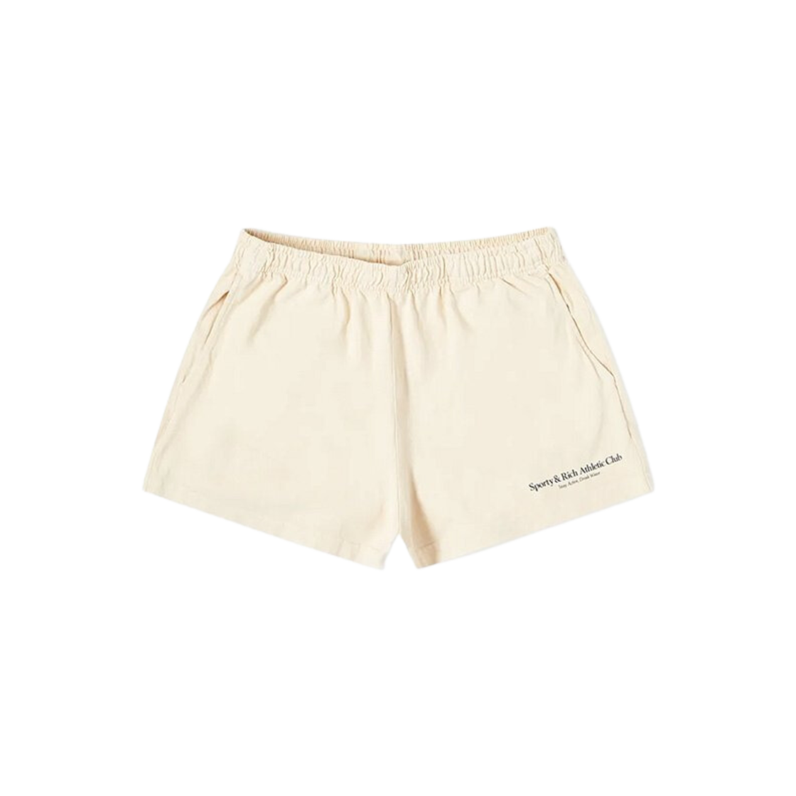 Sporty & Rich Athletic Club Disco Shorts Cream Navy 상세 이미지 1