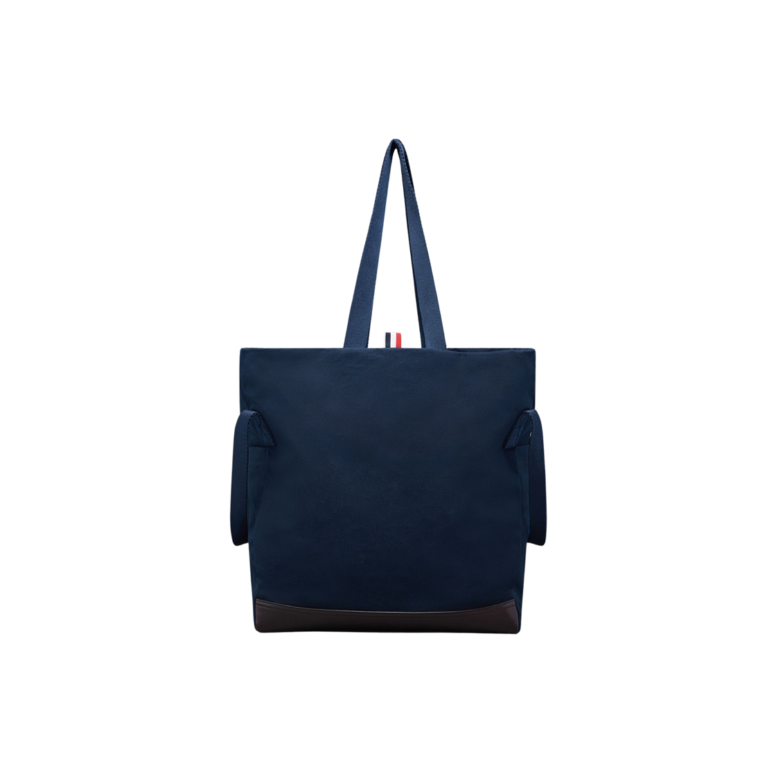 Thom Browne Cotton Canvas Snap Pocket Tote Bag Navy 상세 이미지 2