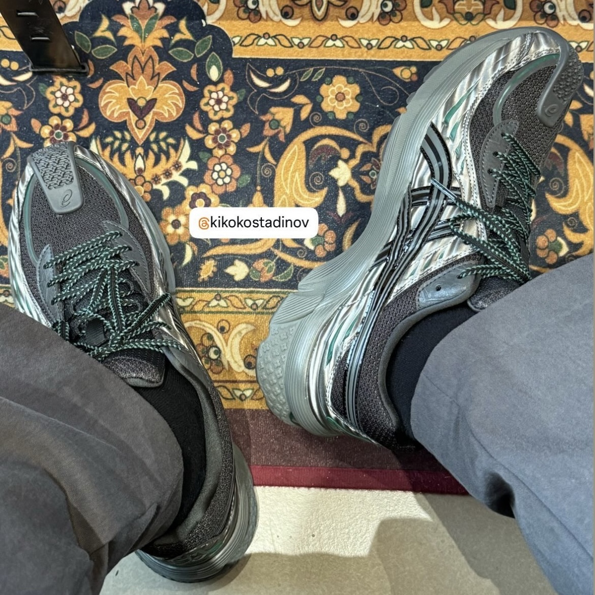 (W) Asics x Kiko Kostadinov Gel-Flammae Grey Black 착용 스타일