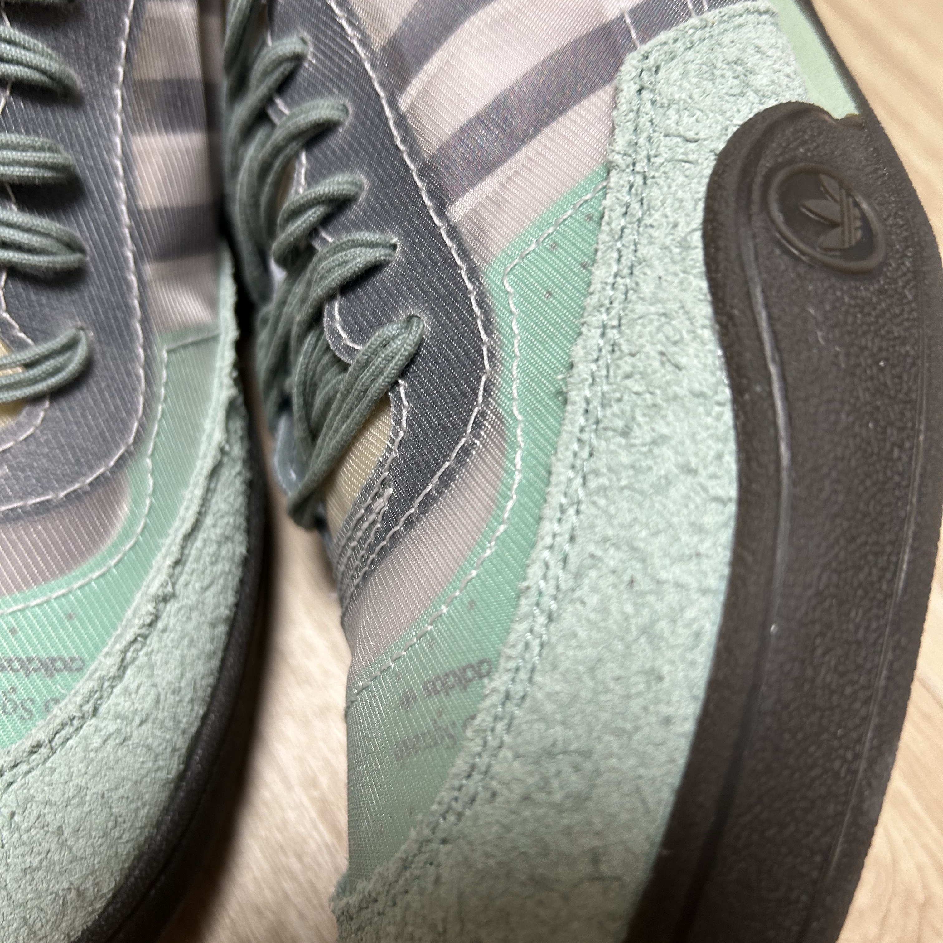 Adidas x Craig Green Squash Polta AKH Hazy Green Grey One Core White 착용 스타일