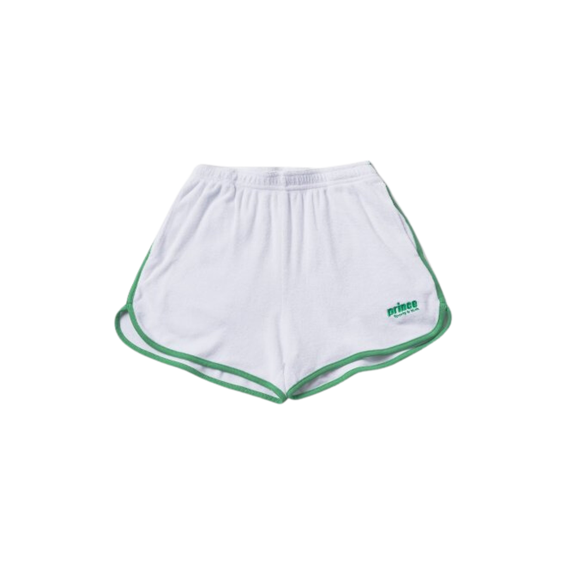 Sporty & Rich Prince Sporty Sponge Shorts White Kelly 상세 이미지 1