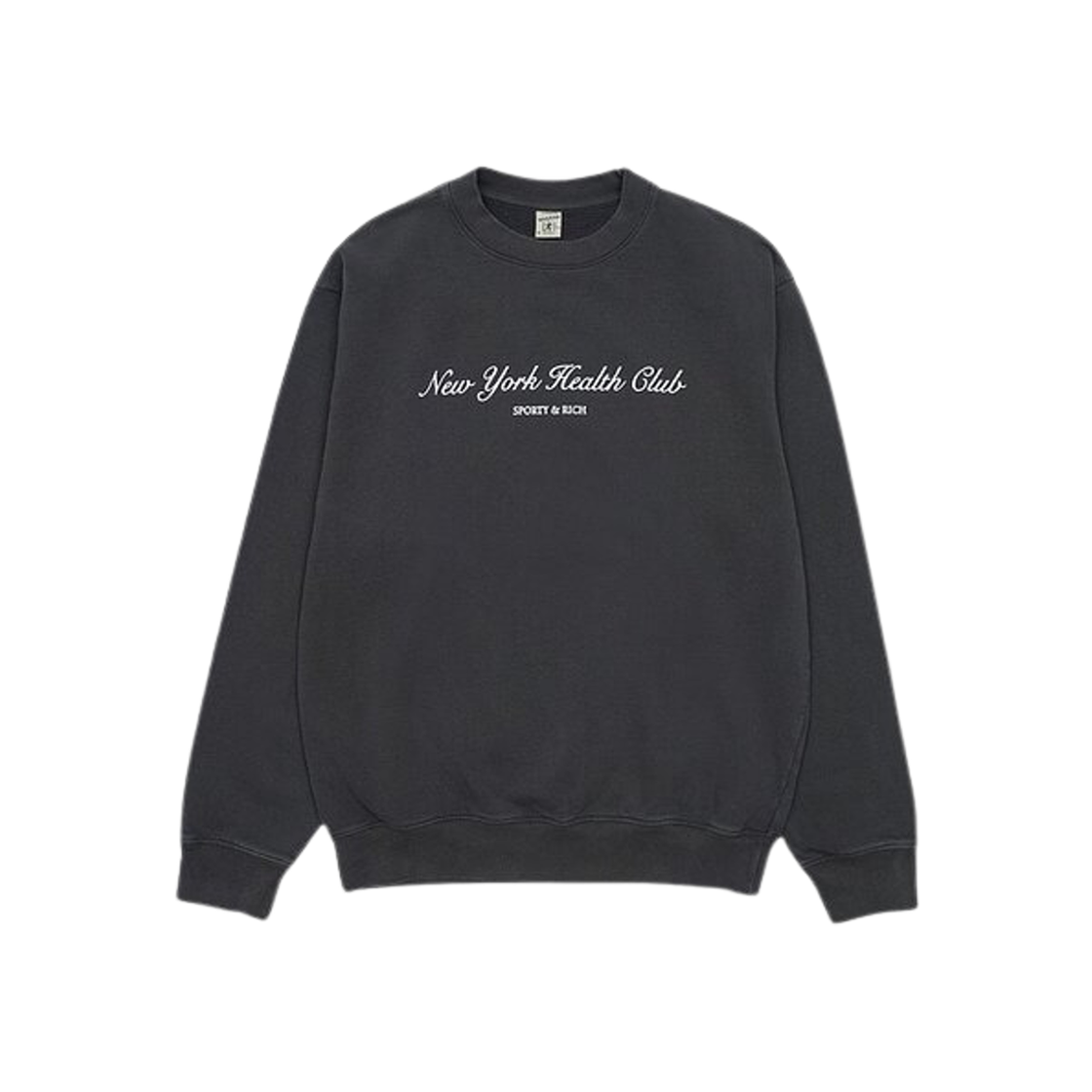 Sporty & Rich NY Health Club Sweatshirt Faded Black 상세 이미지 1