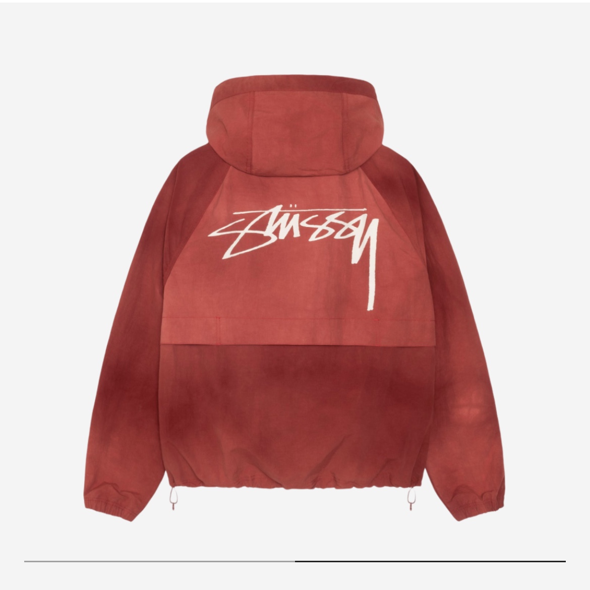 Stussy Wave Dye Beach Shell Jacket Maroon, Stussy Wave Dye Beach Shell Jacket Maroon 착용 스타일 - 3