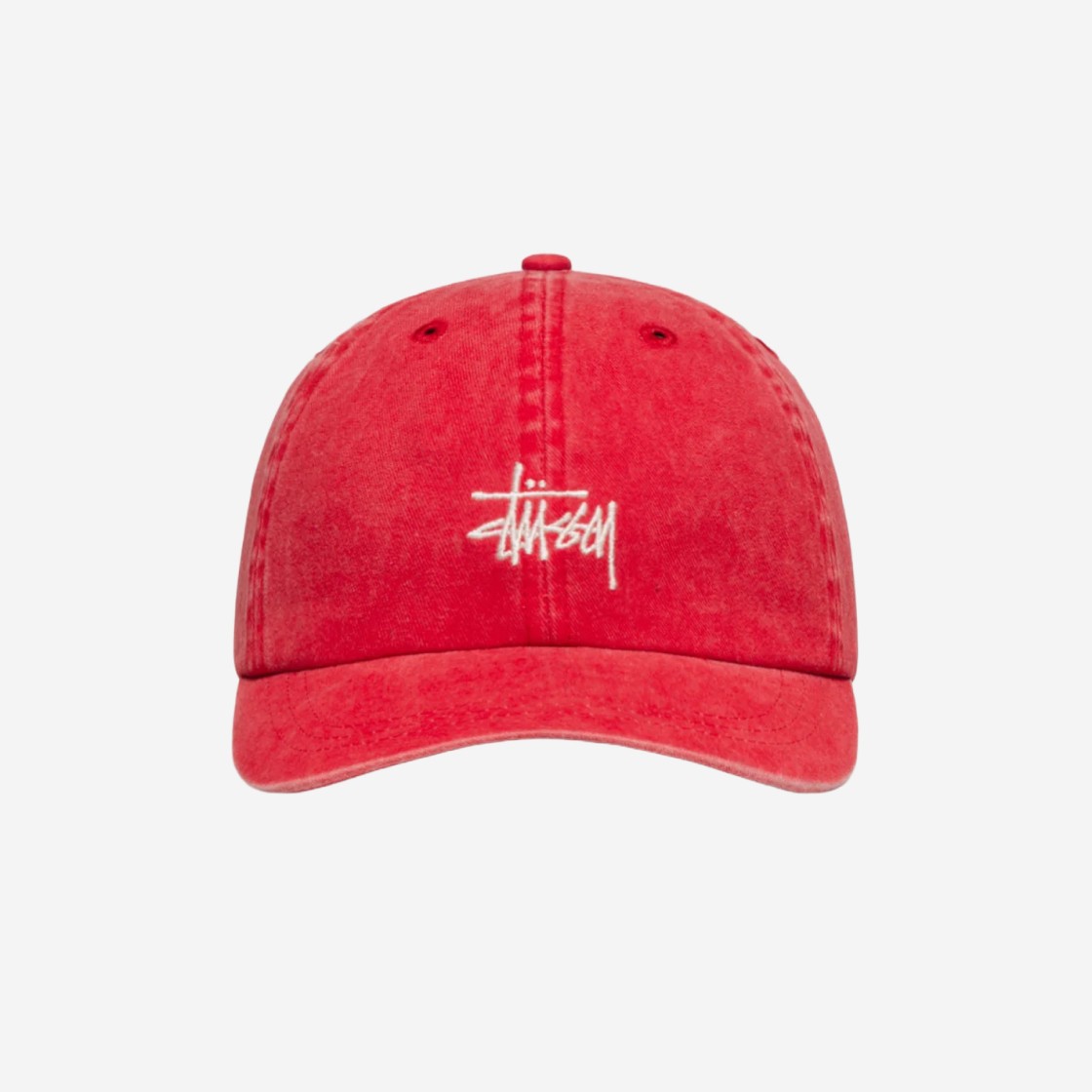 Stussy Low Pro Basic Washed Strapback Chile 상세 이미지 1