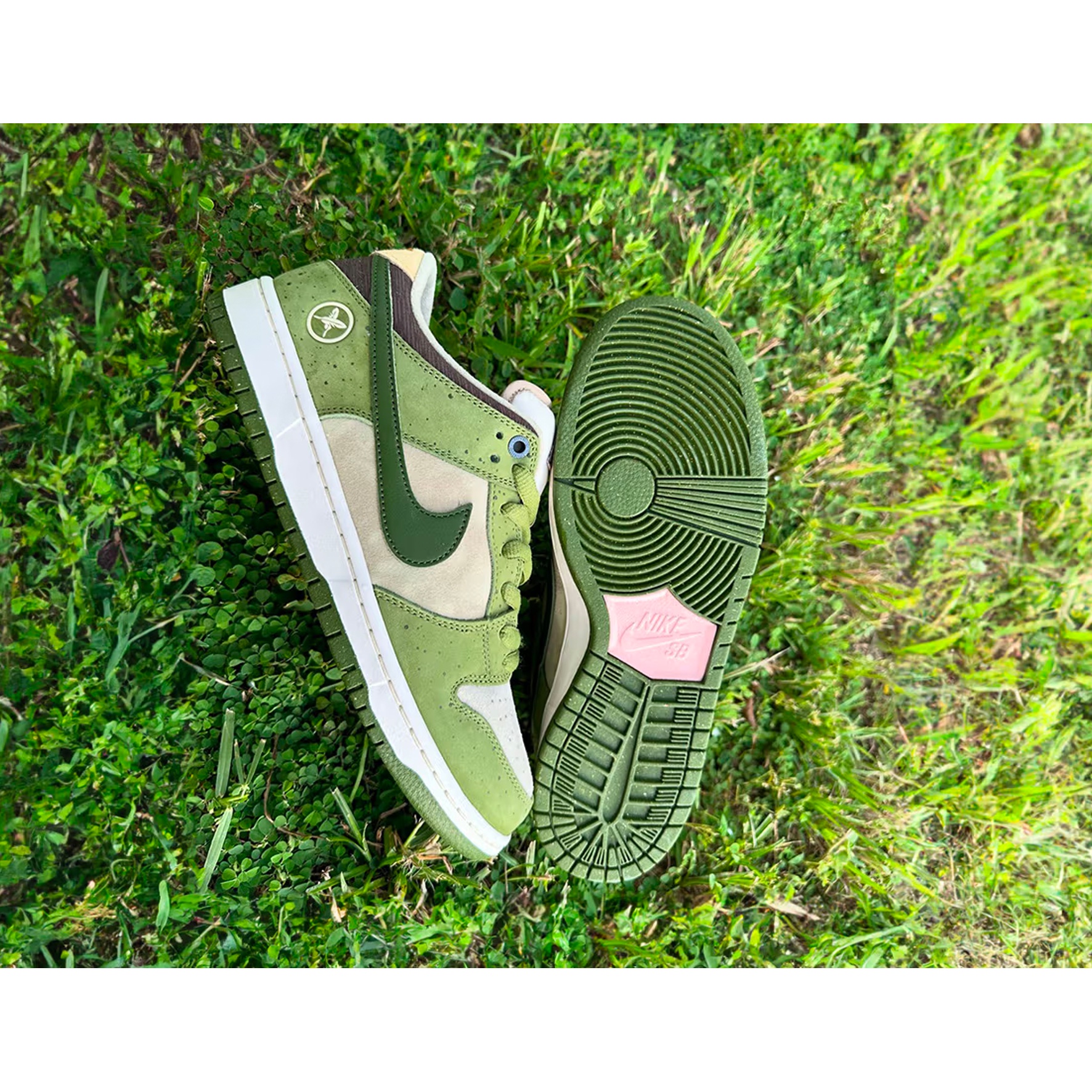 Nike x Yuto Horigome SB Dunk Low Wolf Grey, (W) Nike Dunk Low Vintage Green 착용 스타일 - 2