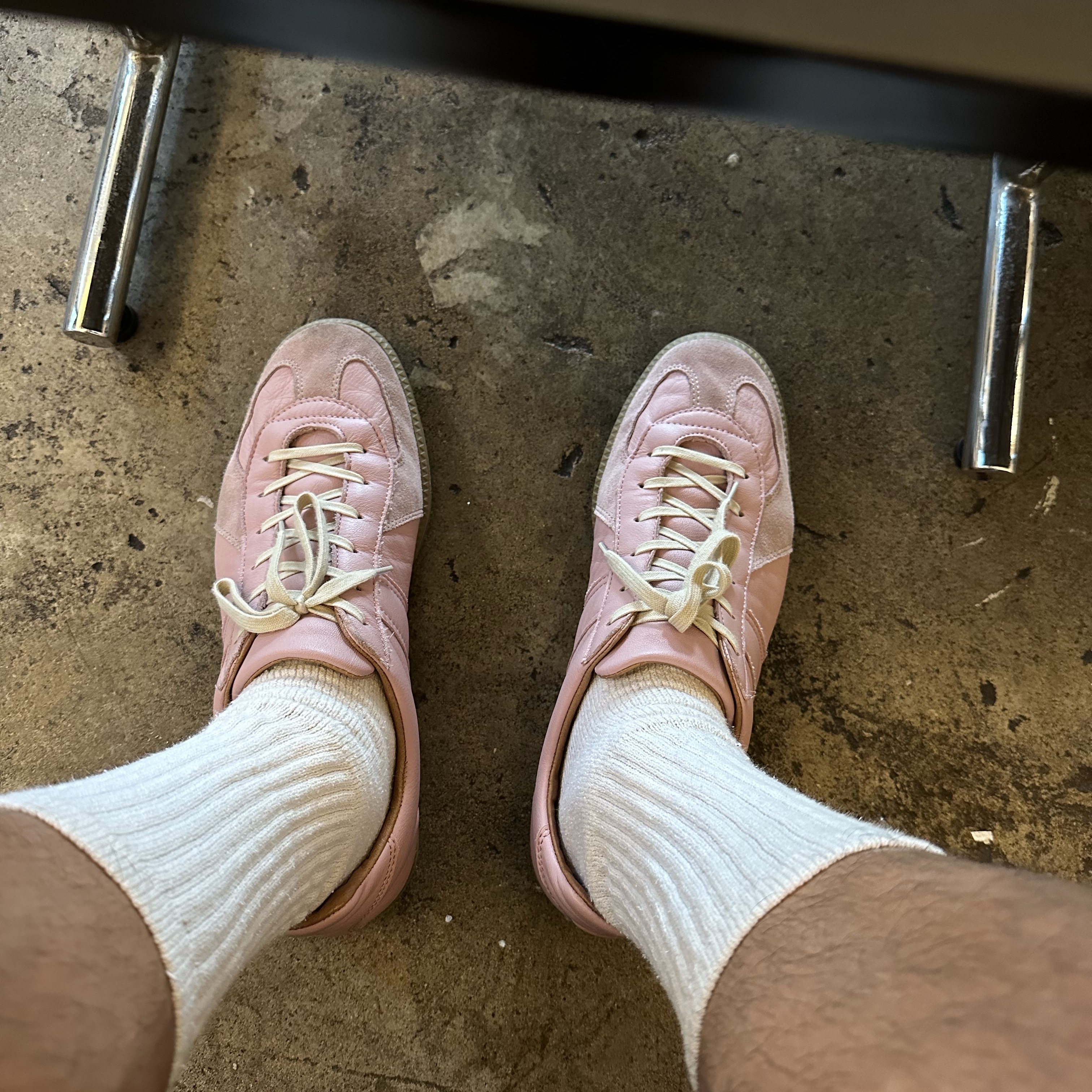 Reproduction of Found German Military Trainer 1700L Light Pink, Reproduction Of Found German Military Trainer Light Pink 착용 스타일 - 2