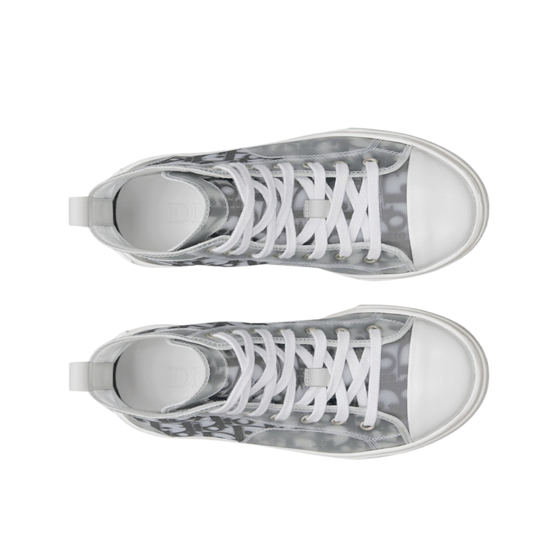 (Kids) Dior Oblique Technical Canvas B23 High-Top Sneaker White Black 상세 이미지 2