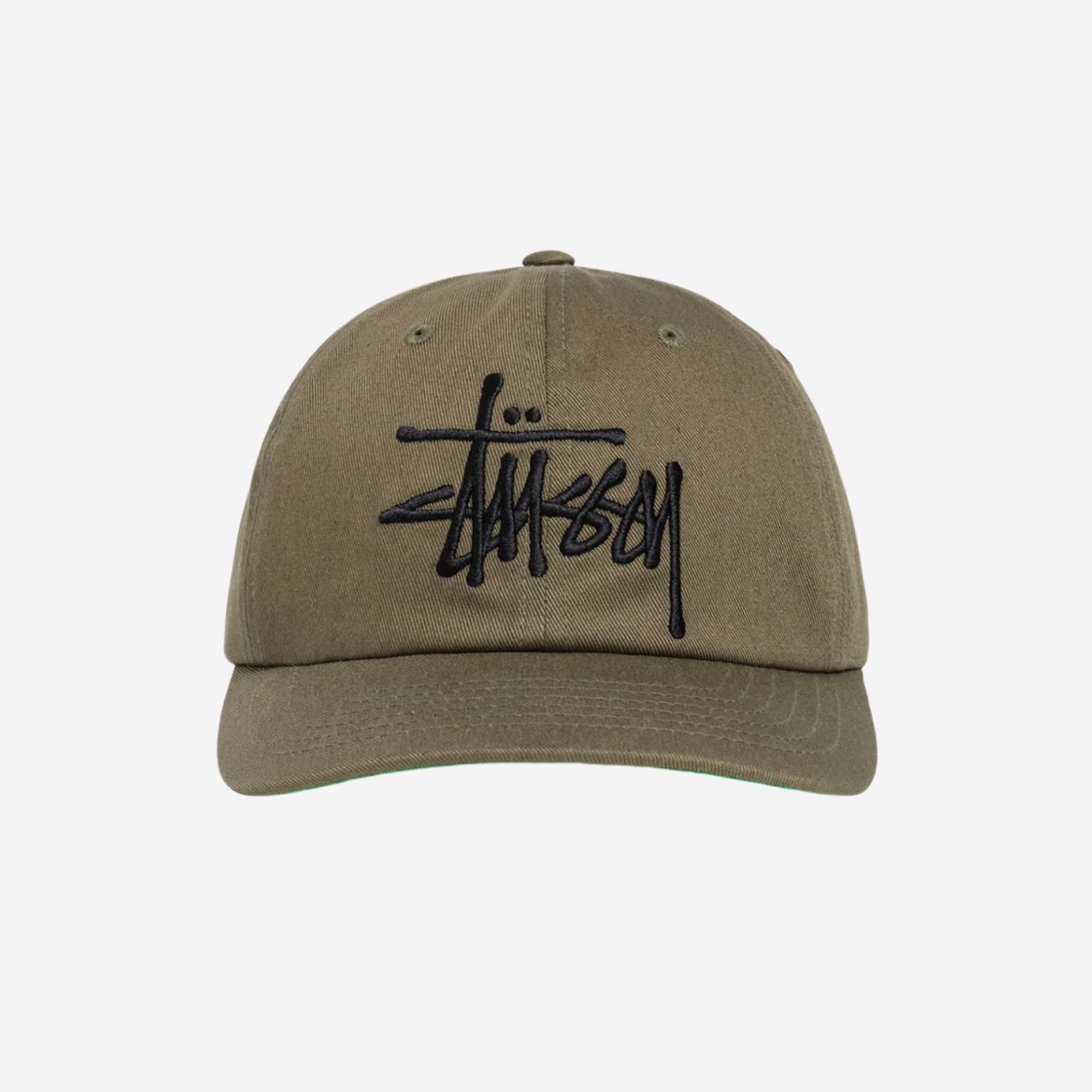 Stussy Low Profile Big Basic Snapback Light Olive 상세 이미지 1