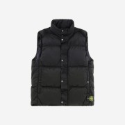 Stone Island G0419 Nylon Metal in Econyl Down Zip Vest with Anti Drop Black - 24FW