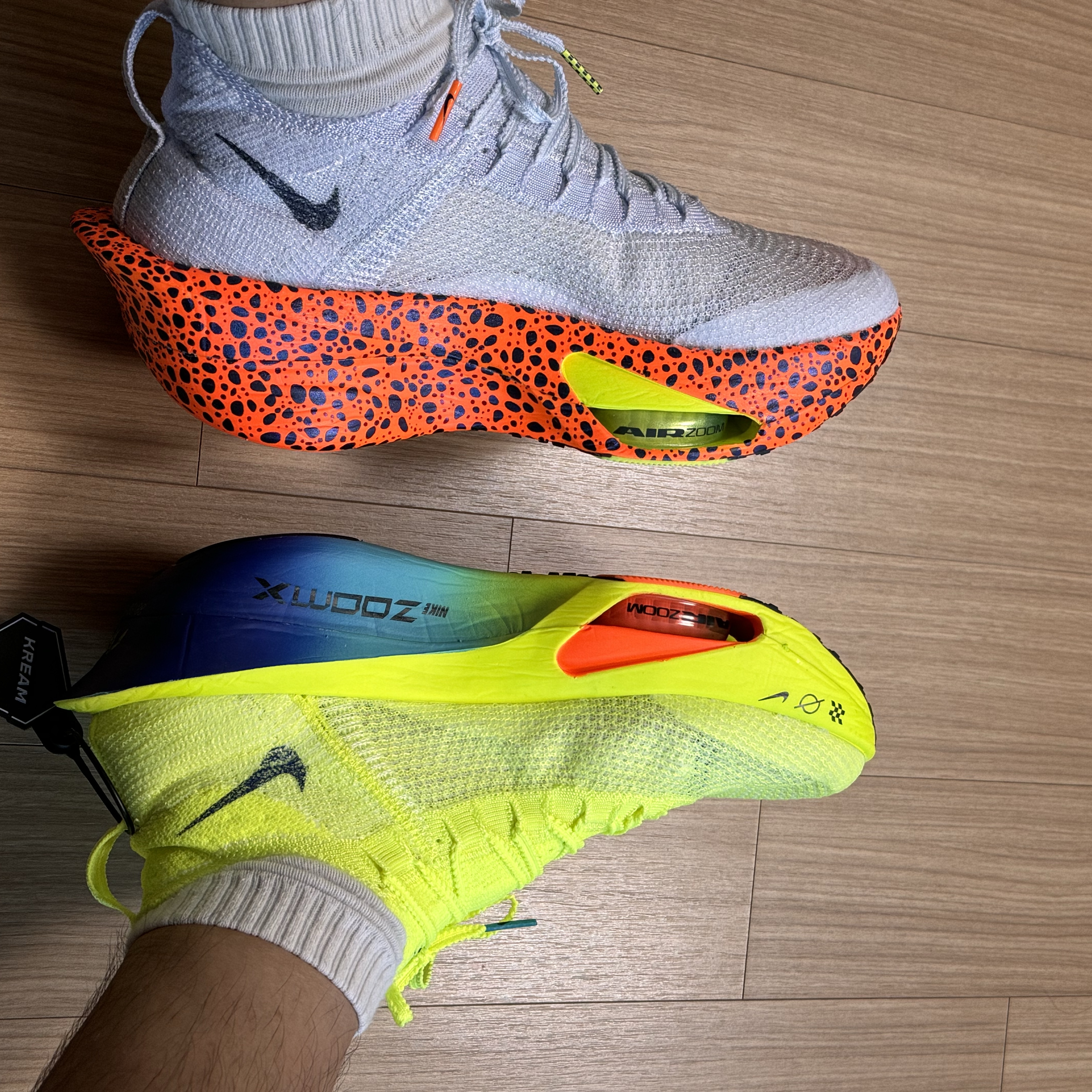 Nike Air Zoom Alphafly Next% 3 Volt, Nike Air Zoom Alphafly Next% 3 Olympic Safari 착용 스타일 - 1