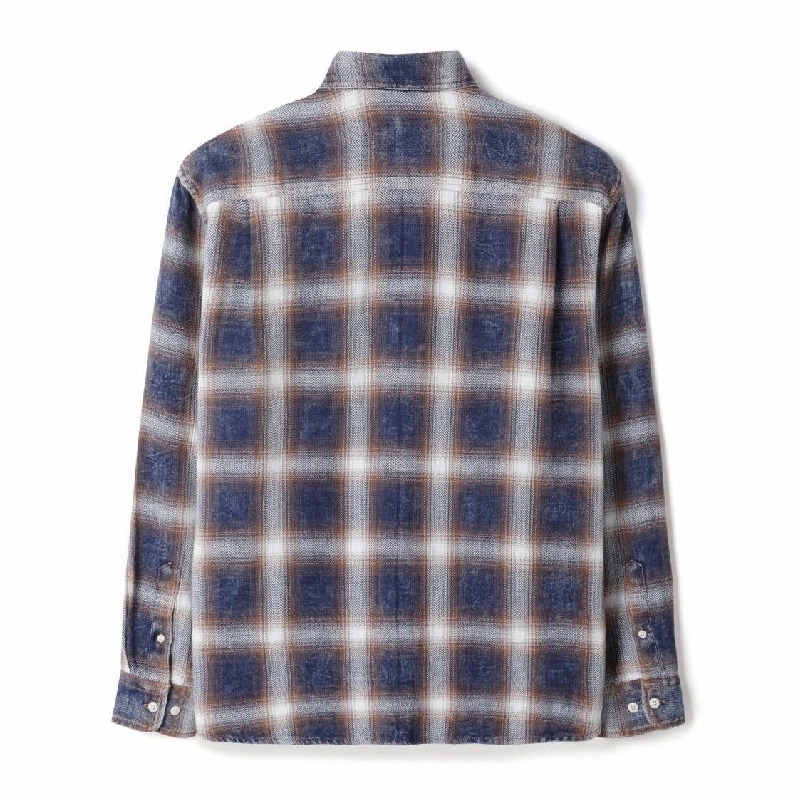 시리즈 인디고 워싱 옴브레 체크 셔츠 인디고(SERIES Indigo Washing Ombre Check Shirt Indigo) - 3
