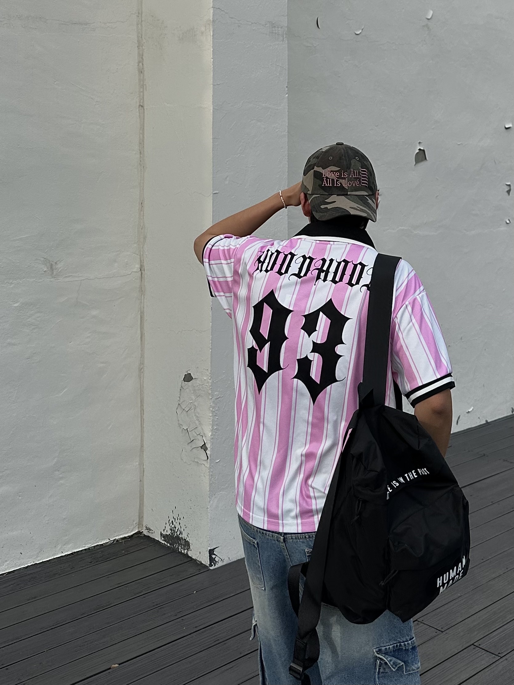 Human Made Backpack Black 착용 스타일 - 5