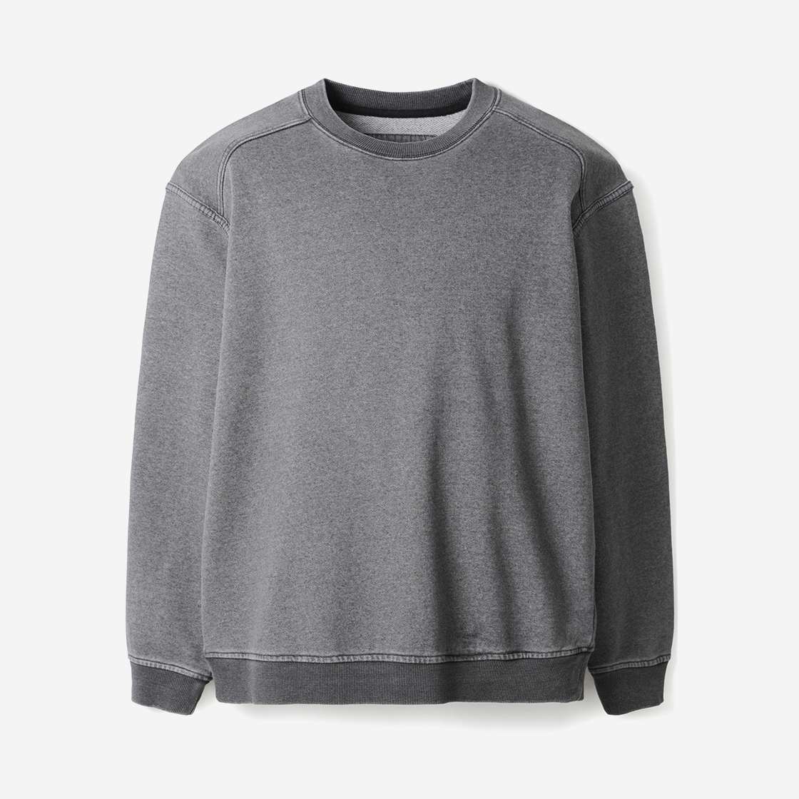 시리즈 블랙 데님 스웻셔츠 블랙(SERIES Black Denim Sweat Shirt Black) - 1