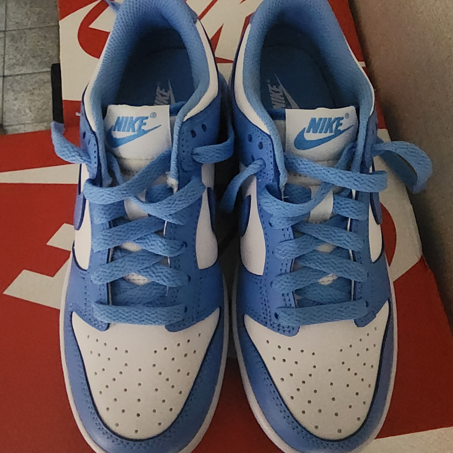(GS) Nike Dunk Low University Blue 착용 스타일