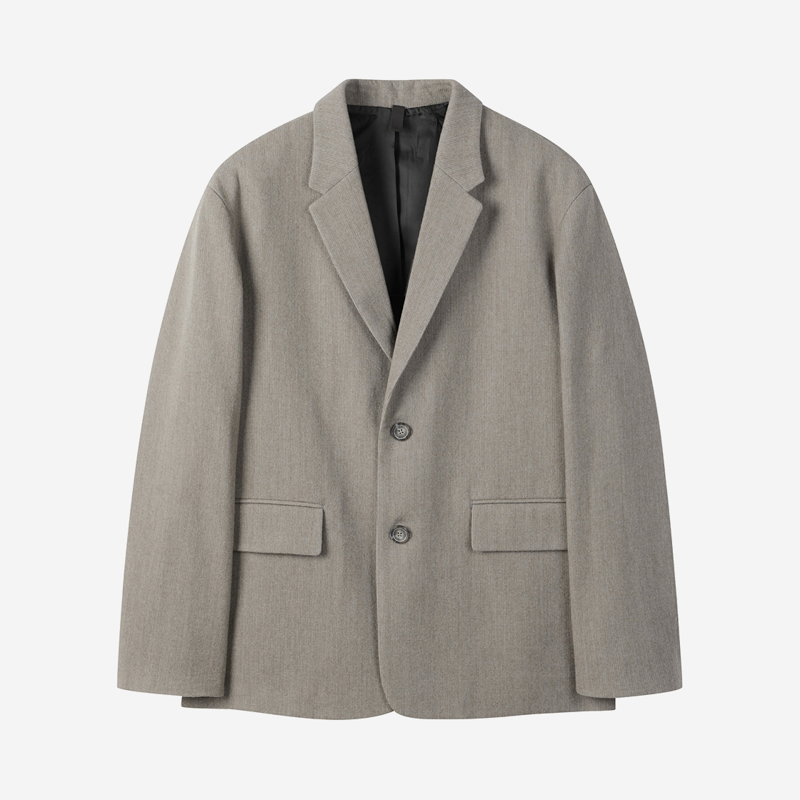 커스텀멜로우 릴랙스드 핏 울 셋업 자켓 베이지