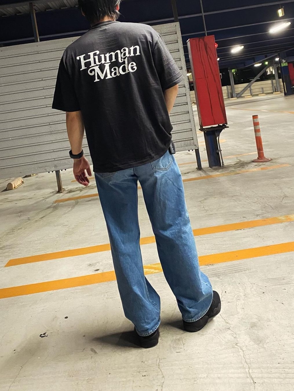 Human Made Prototype 6 Panel Cap Navy, Human Made Graphic T-Shirt #7 White 착용 스타일 - 5