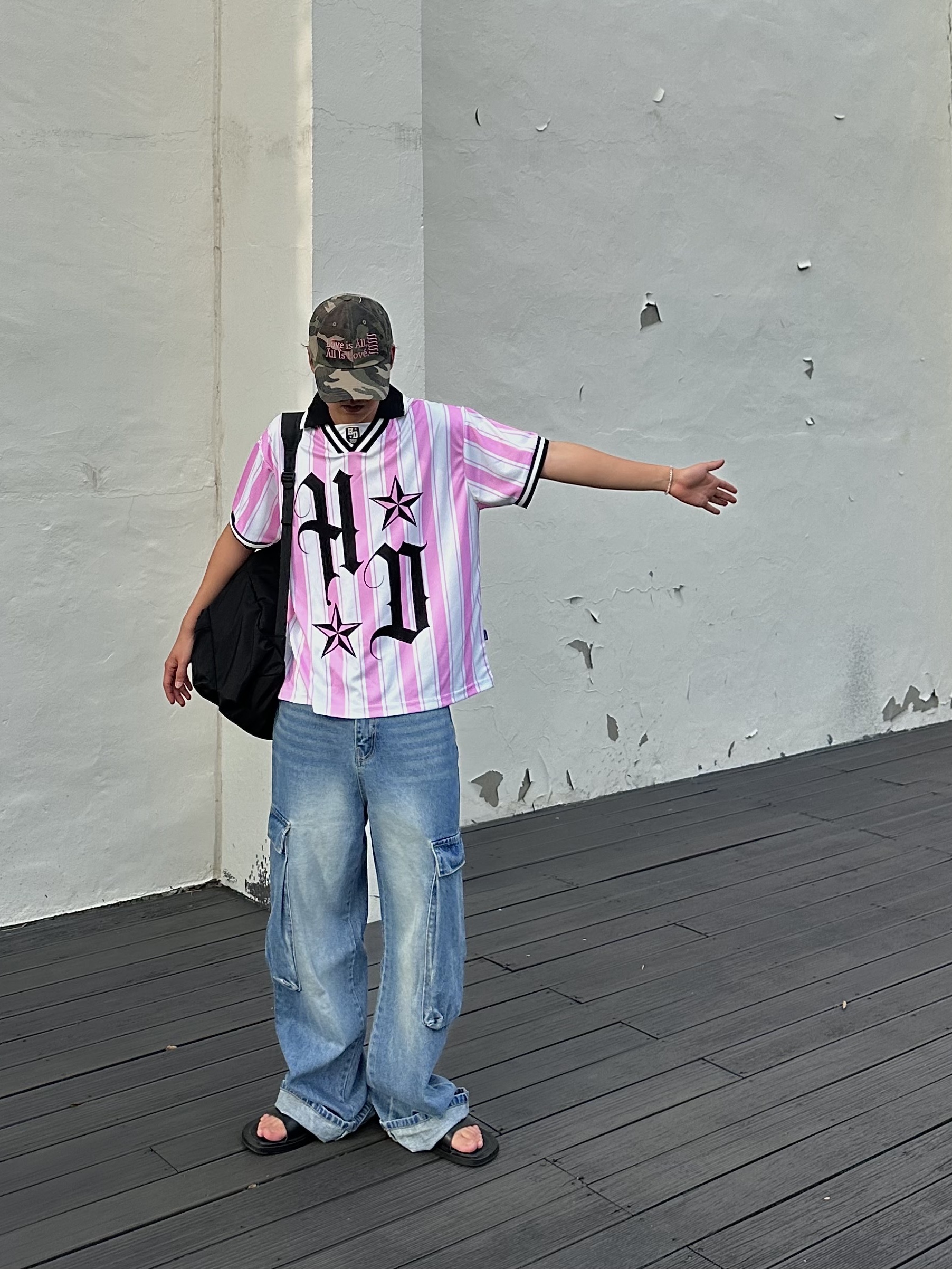 Human Made Backpack Black 착용 스타일 - 4