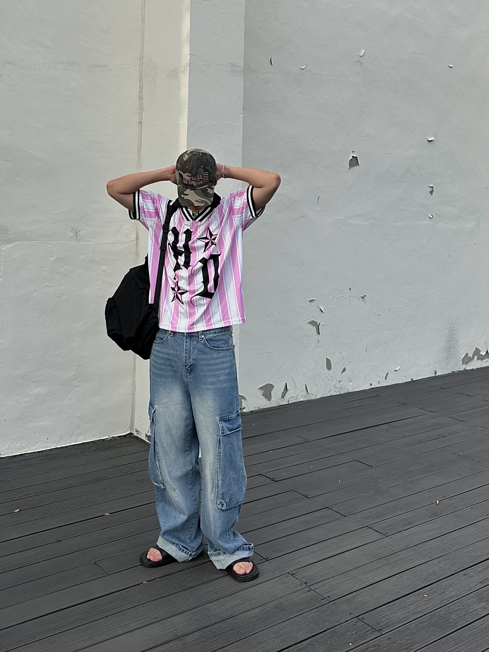 Human Made Backpack Black 착용 스타일 - 7