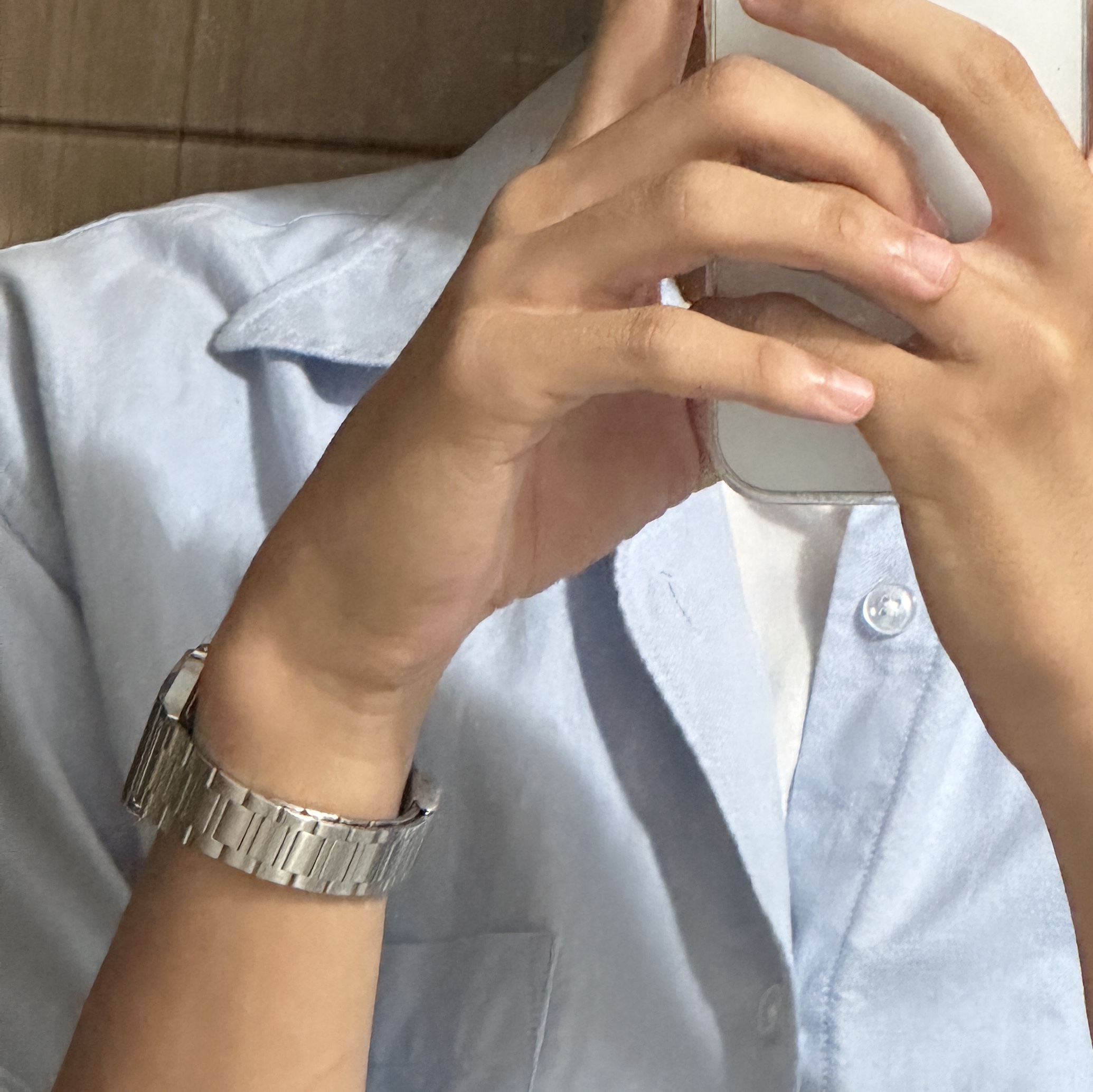 Casio A-158WA-1 착용 스타일