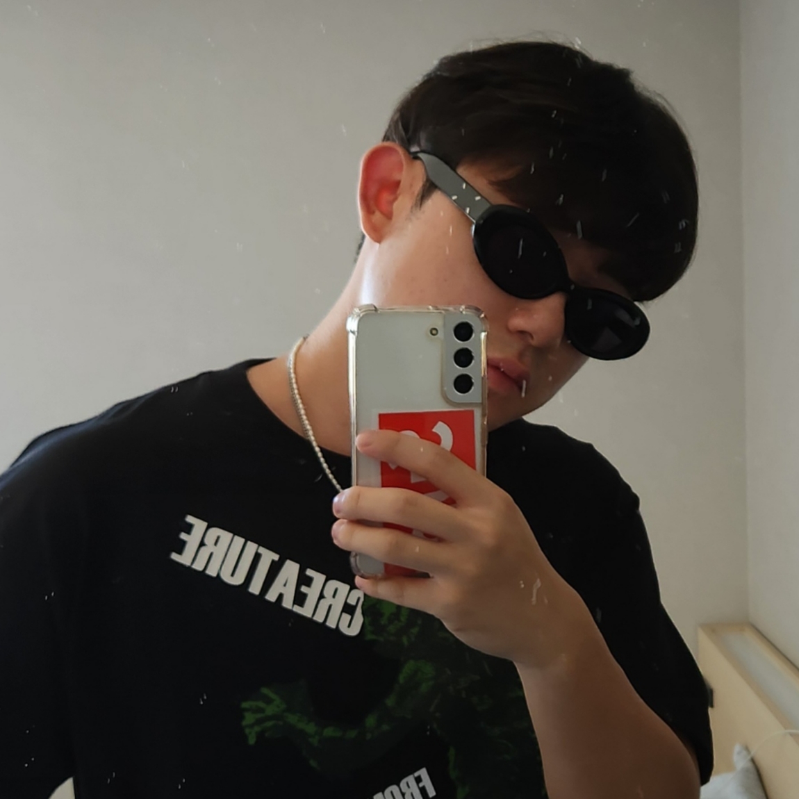 Gentle Monster x Maison Margiela MM005 Black Black 착용 스타일