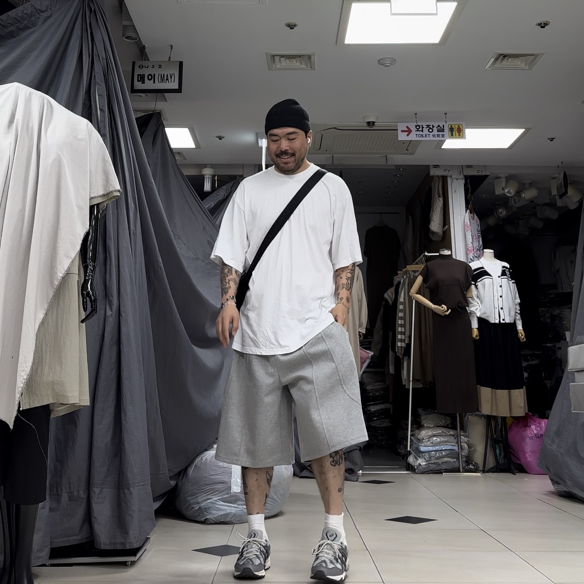 Asics Gel-Sonoma 15-50 Oyster Grey Clay Grey 착용 스타일 - 4