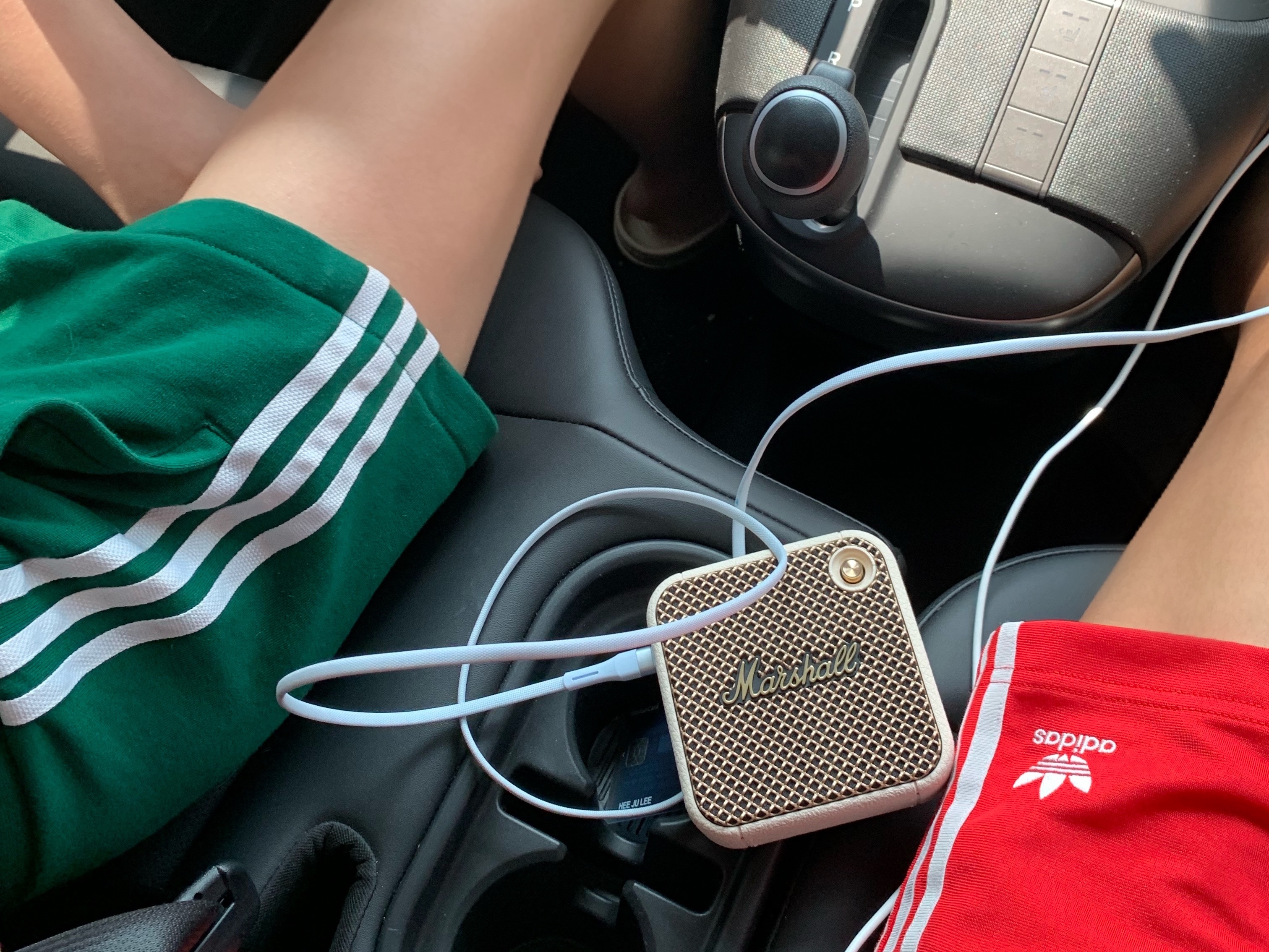 (W) Adidas Firebird Shorts Better Scarlet White - KR Sizing, (W) Adidas 3-Stripes Satin Shorts Collegiate Green - KR Sizing 착용 스타일