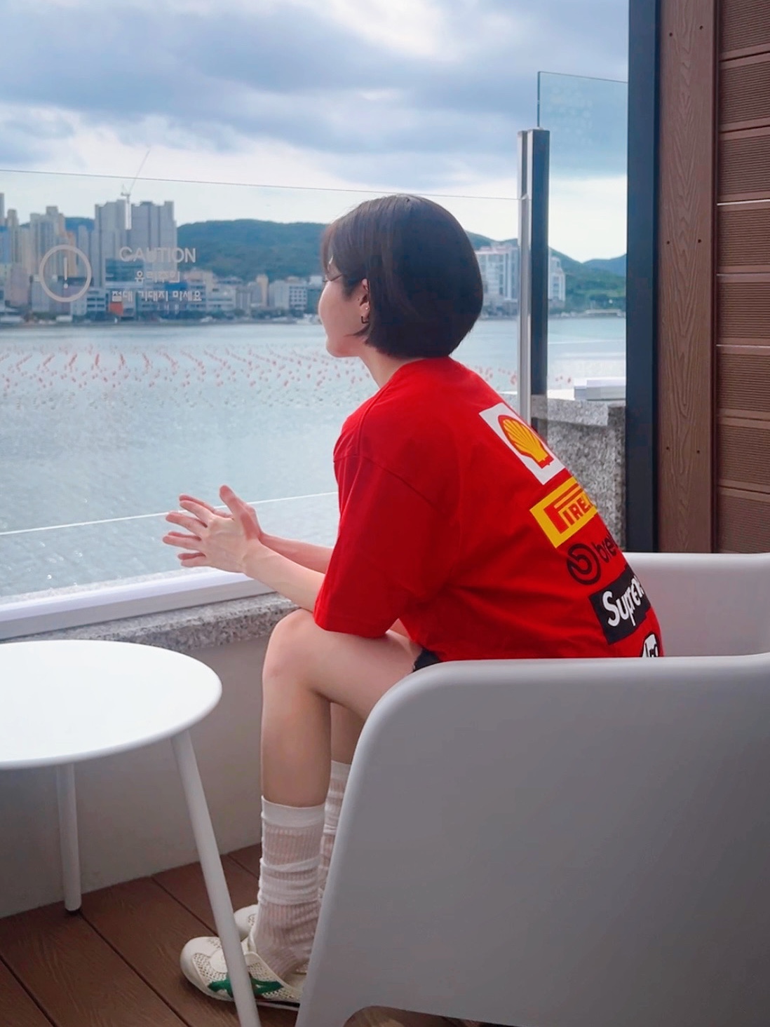 Supreme x Ducati Logos T-Shirt Red - 24SS 착용 스타일