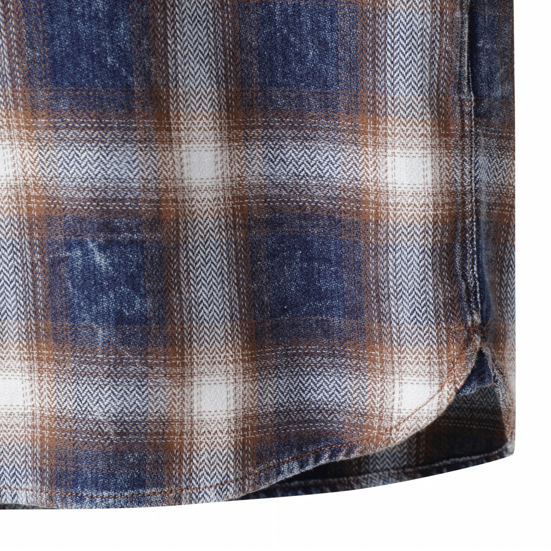 시리즈 인디고 워싱 옴브레 체크 셔츠 인디고(SERIES Indigo Washing Ombre Check Shirt Indigo) - 5