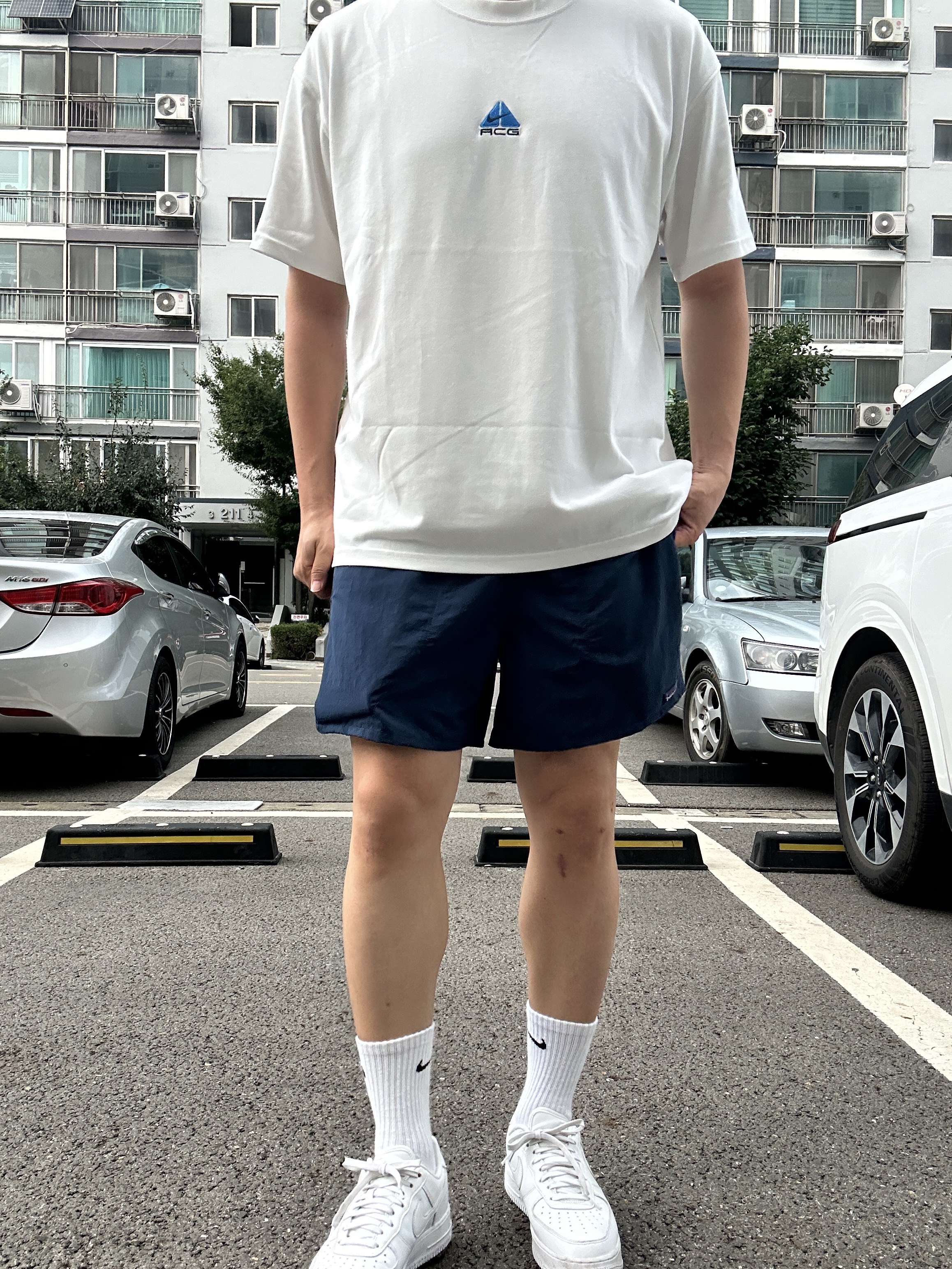 Nike Air Force 1 '07 Fresh White, Nike ACG LBR Lungs T-Shirt Summit White - Asia 착용 스타일 - 1
