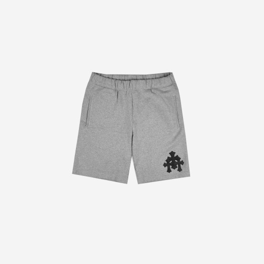 Chrome Hearts Cross Leather Patch Sweatshorts Grey