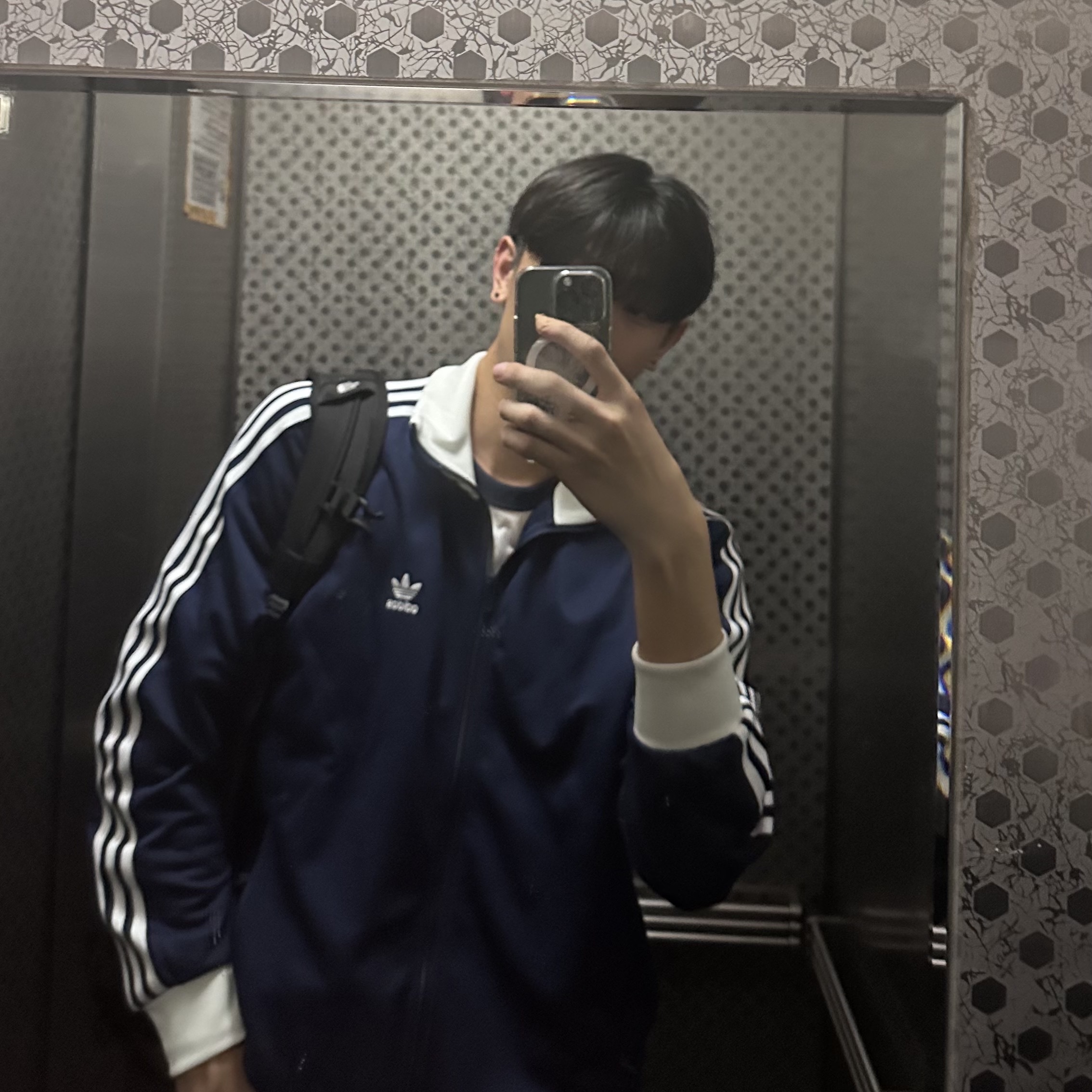 Adidas Adicolor Classic Beckenbauer Track Top Night Indigo - KR Sizing 착용 스타일 - 1