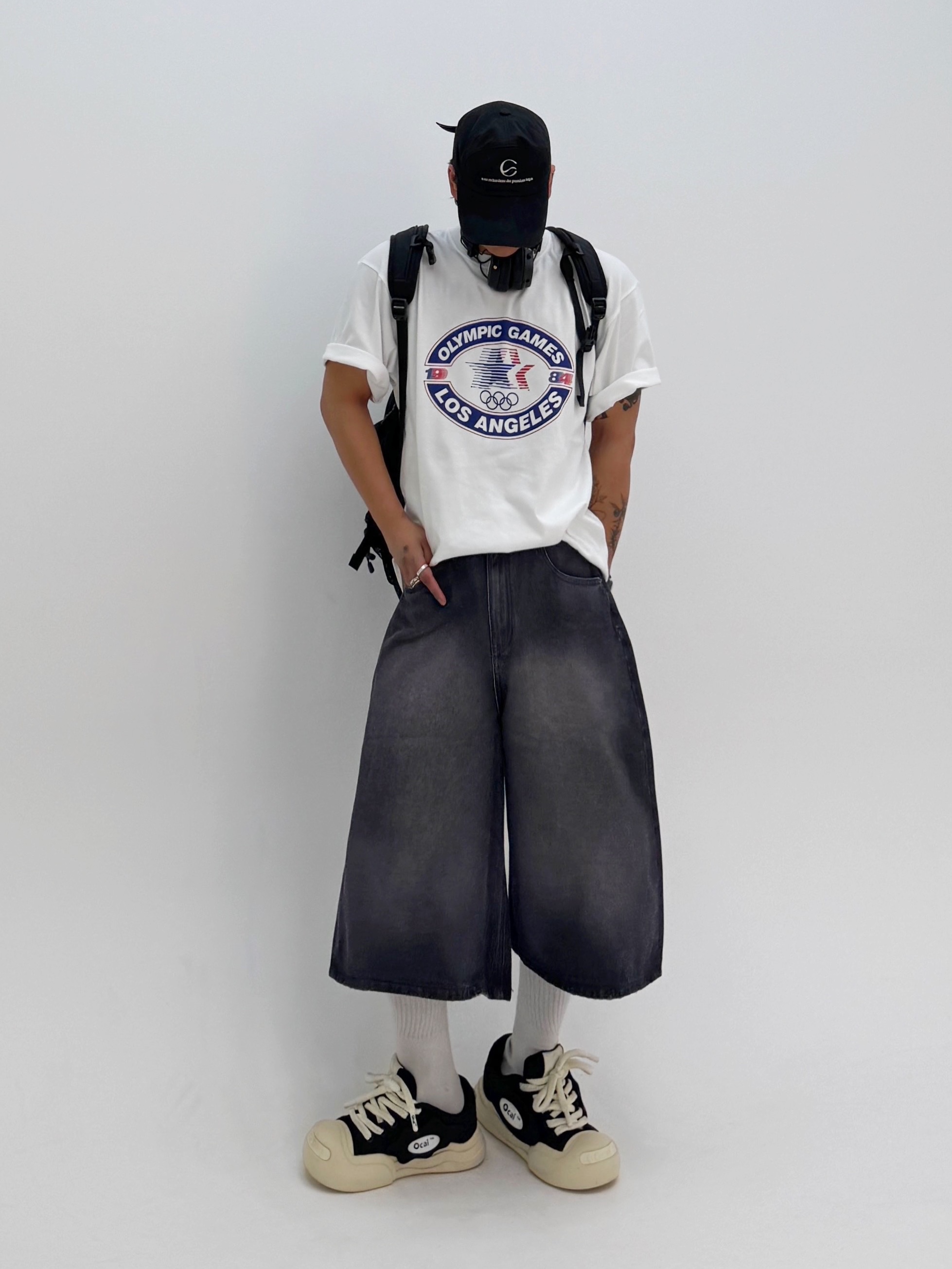 The North Face Big Shot Black, Marshall Major IV Black (Korean Ver.) 착용 스타일 - 1