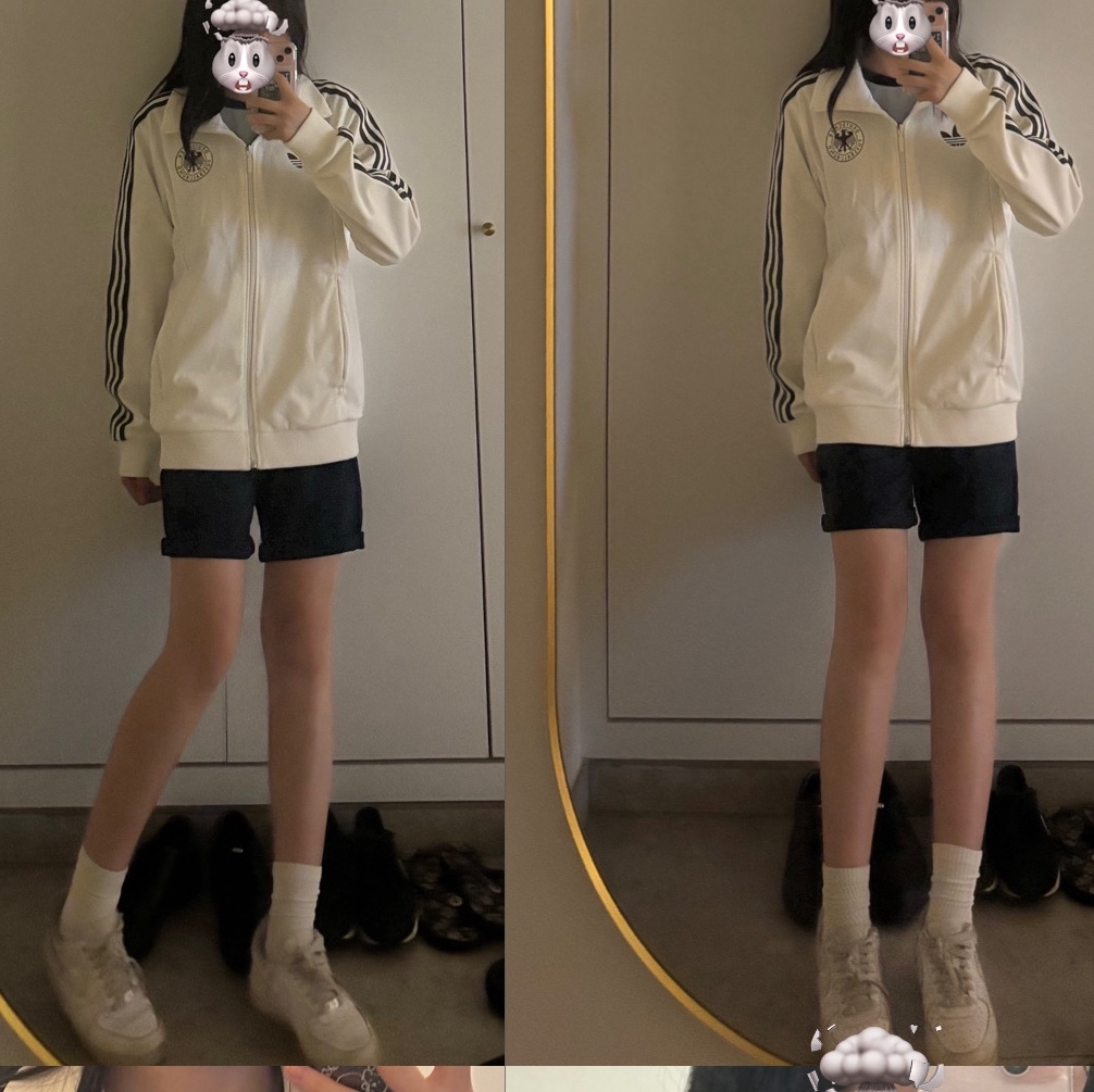 Adidas German Beckenbauer Track Top Off White - KR Sizing 착용 스타일 - 2