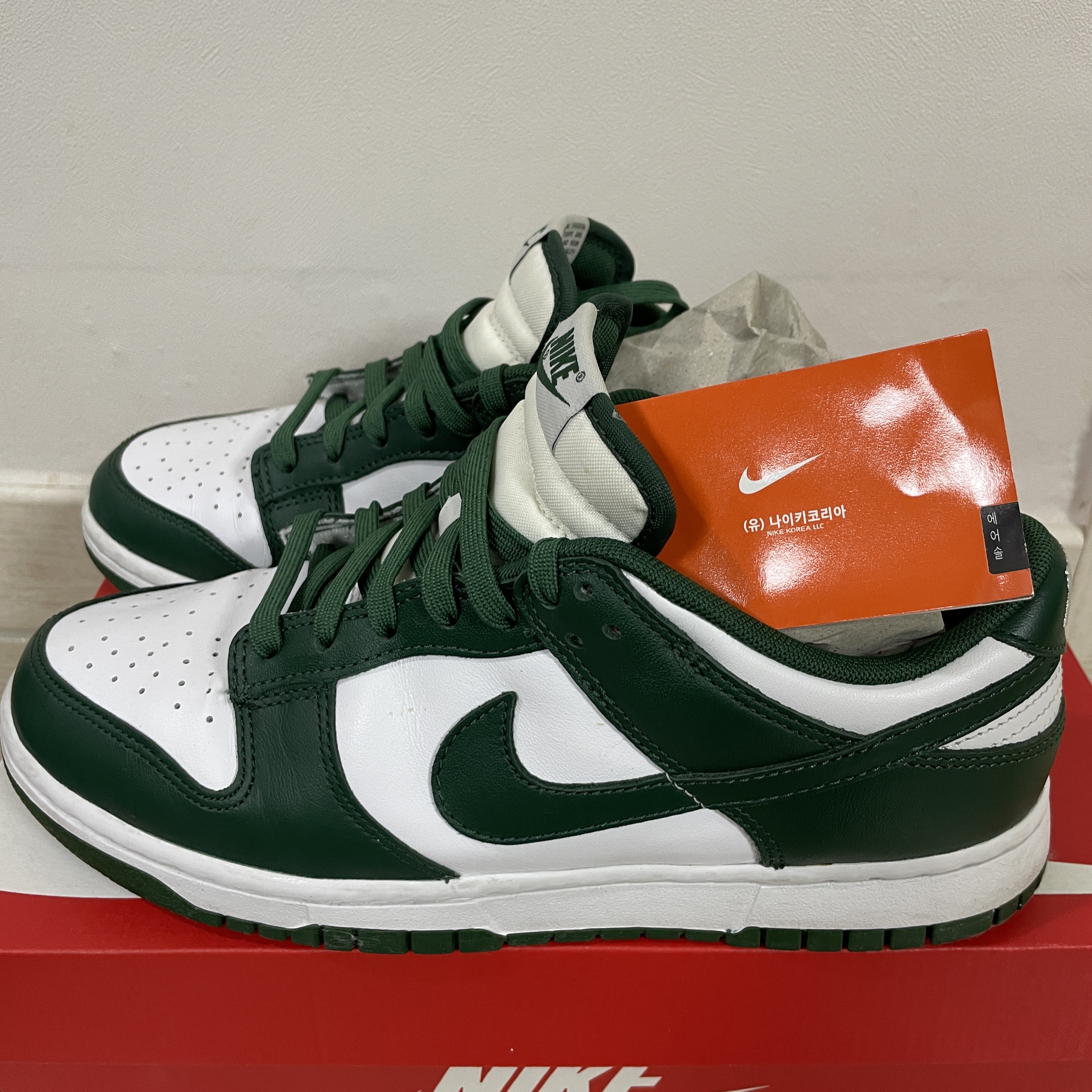 Nike Dunk Low Retro Varsity Green 착용 스타일